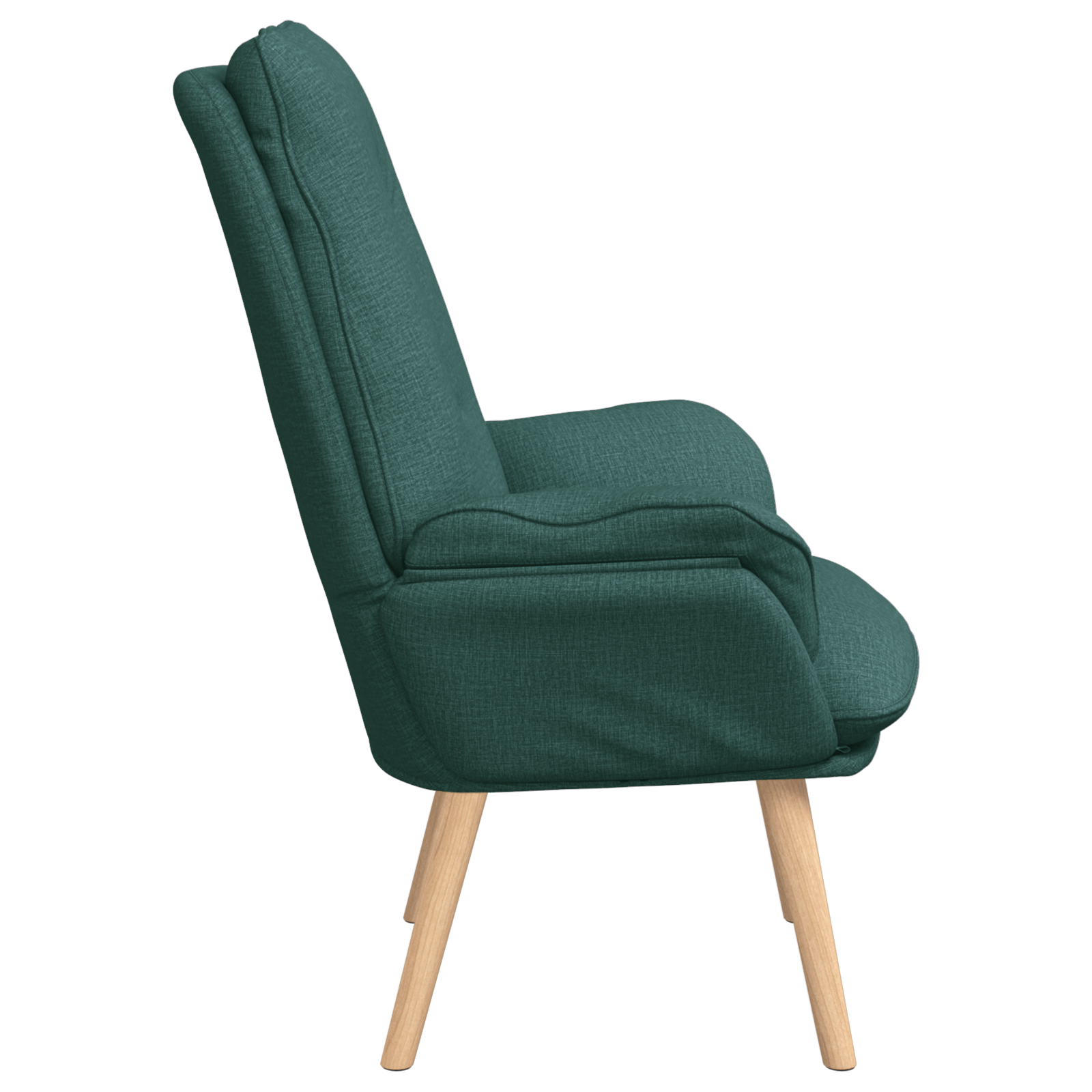 Relaxing Chair Dark Green Fabric - Image 5