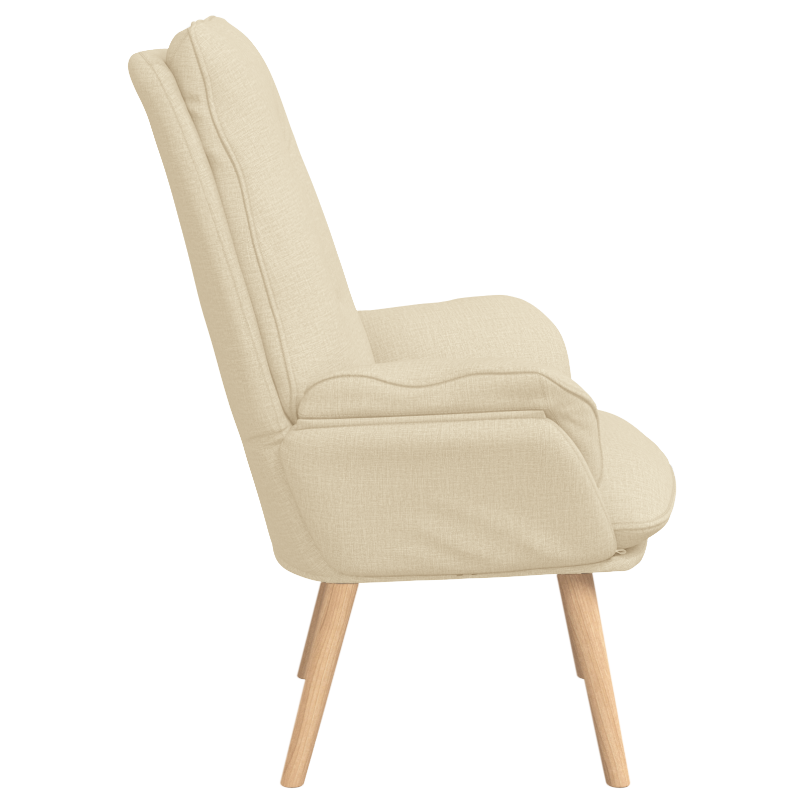 Relaxing Chair Cream Fabric - Image 5