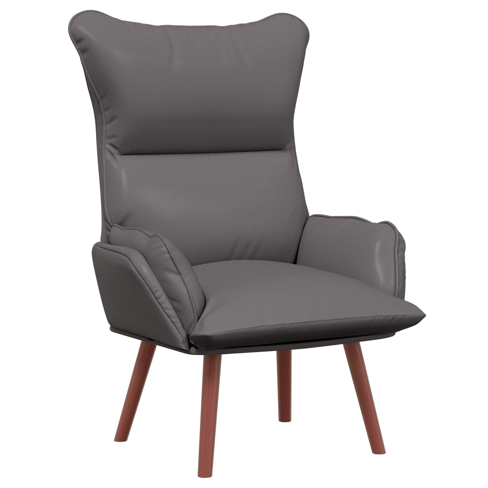 Relaxing Chair Grey Faux Leather - Image 2