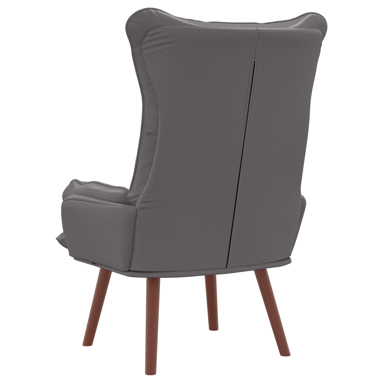 Relaxing Chair Grey Faux Leather - Image 6