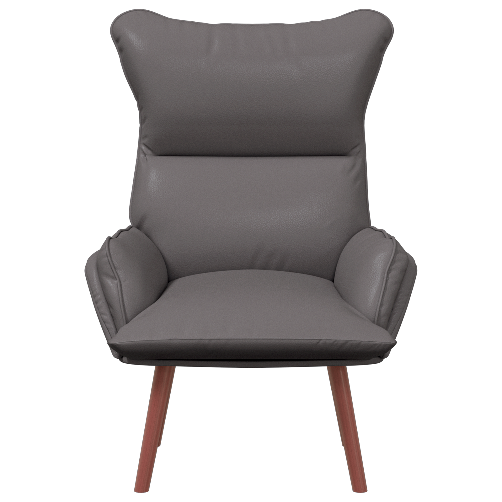 Relaxing Chair Grey Faux Leather - Image 4
