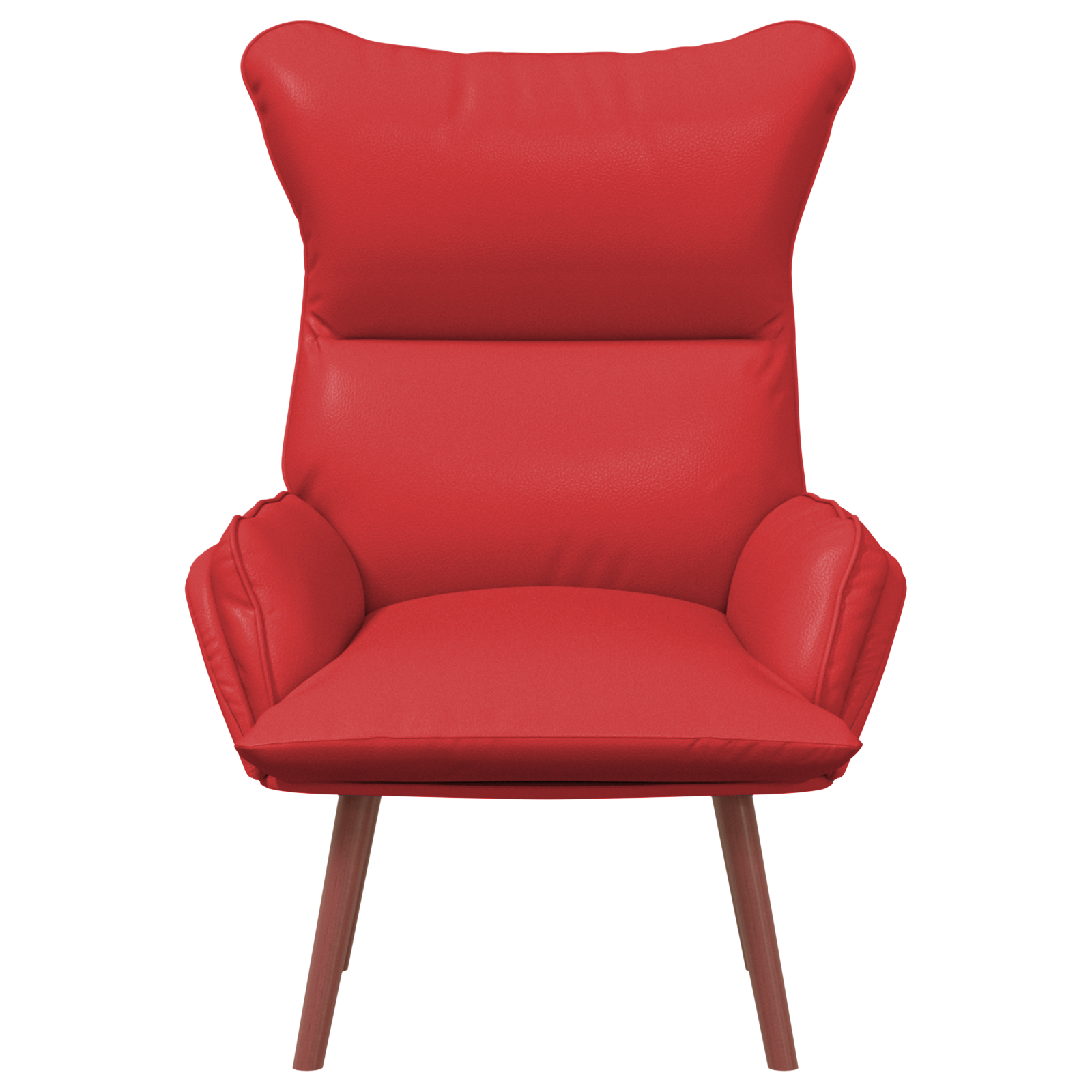 Relaxing Chair Red Faux Leather - Image 4