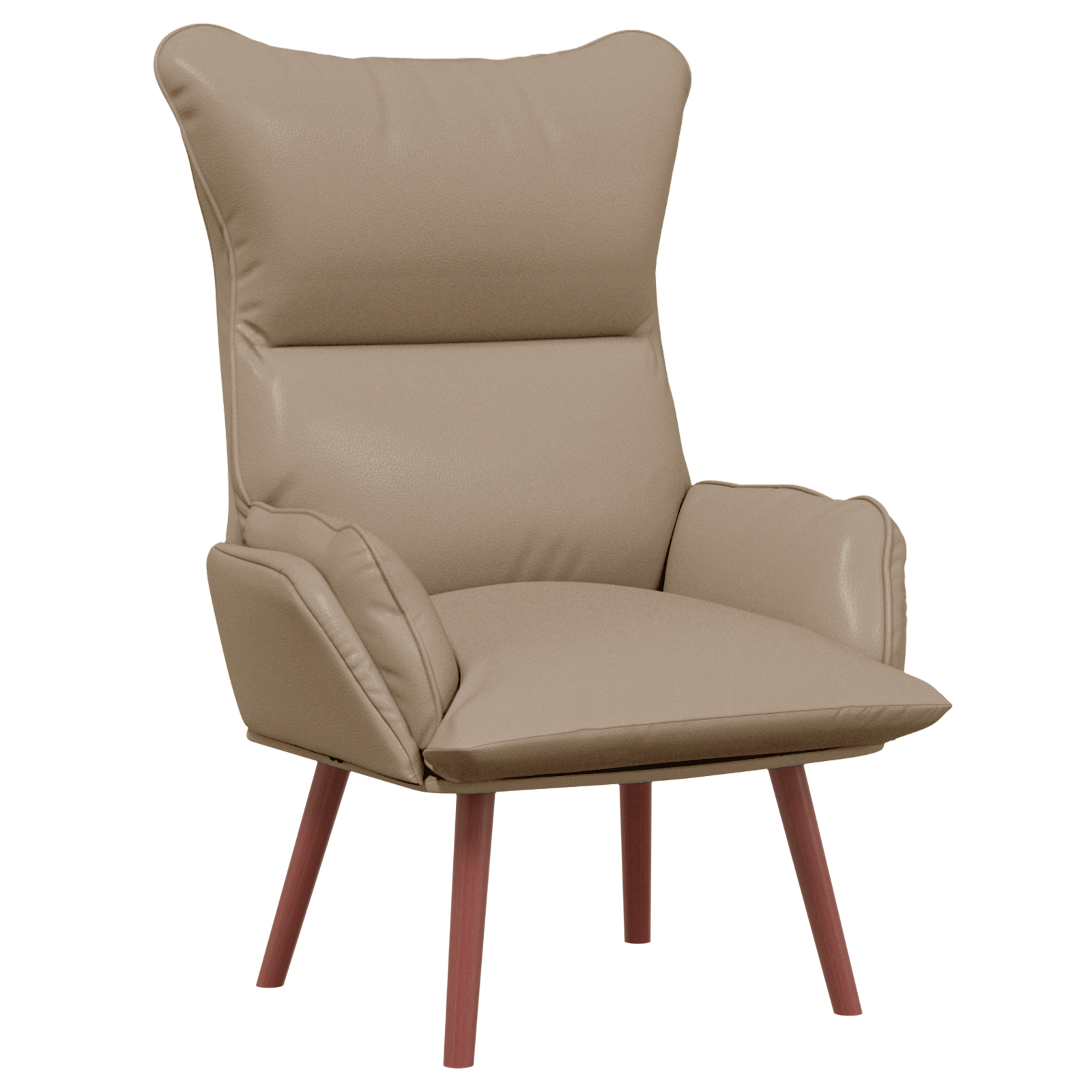 Relaxing Chair Cappuccino Faux Leather - Image 2