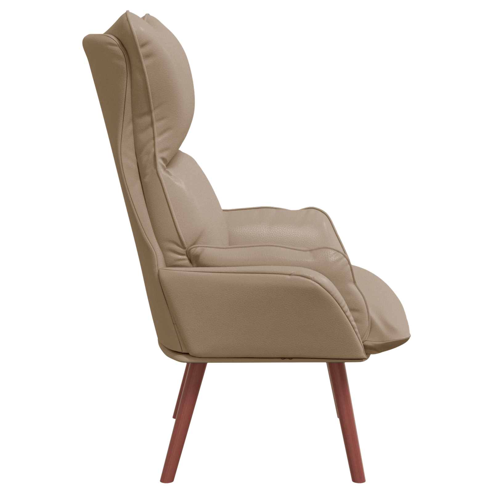 Relaxing Chair Cappuccino Faux Leather - Image 5