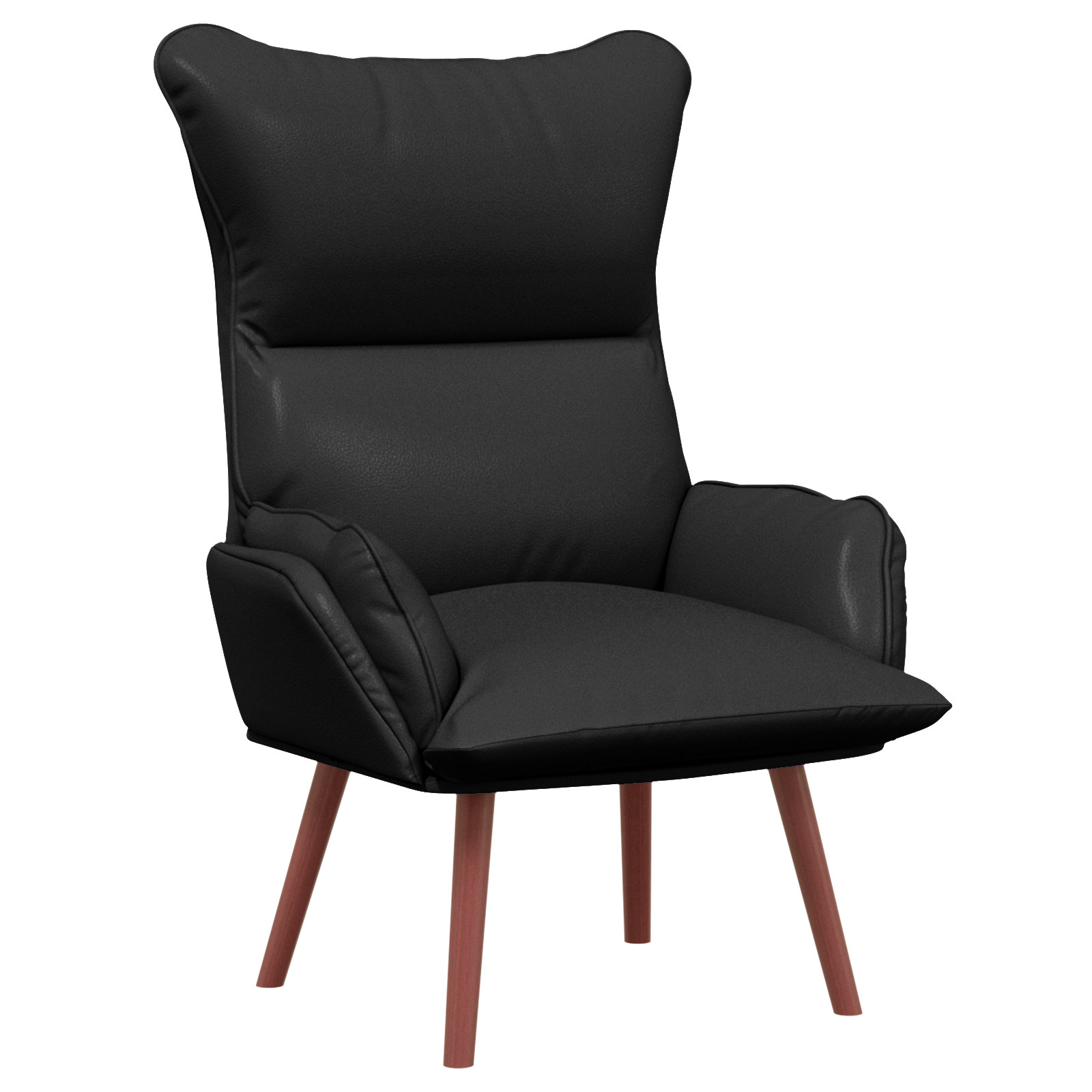 Relaxing Chair Black Faux Leather - Image 2