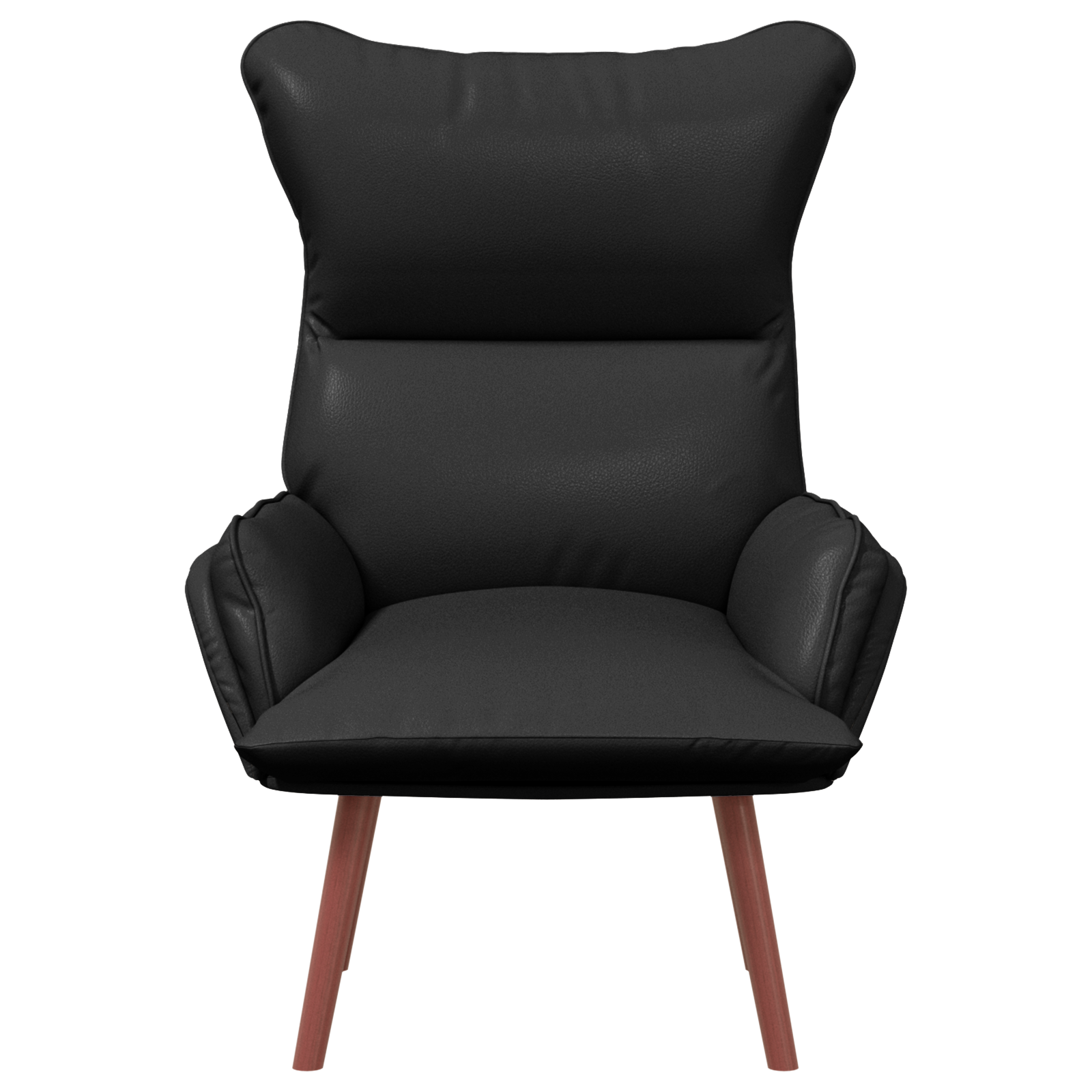 Relaxing Chair Black Faux Leather - Image 4