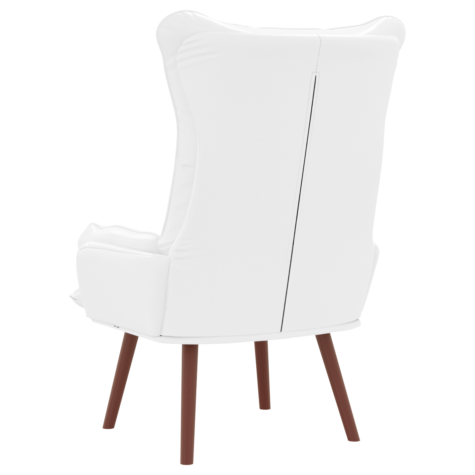 Relaxing Chair White Faux Leather - Image 6