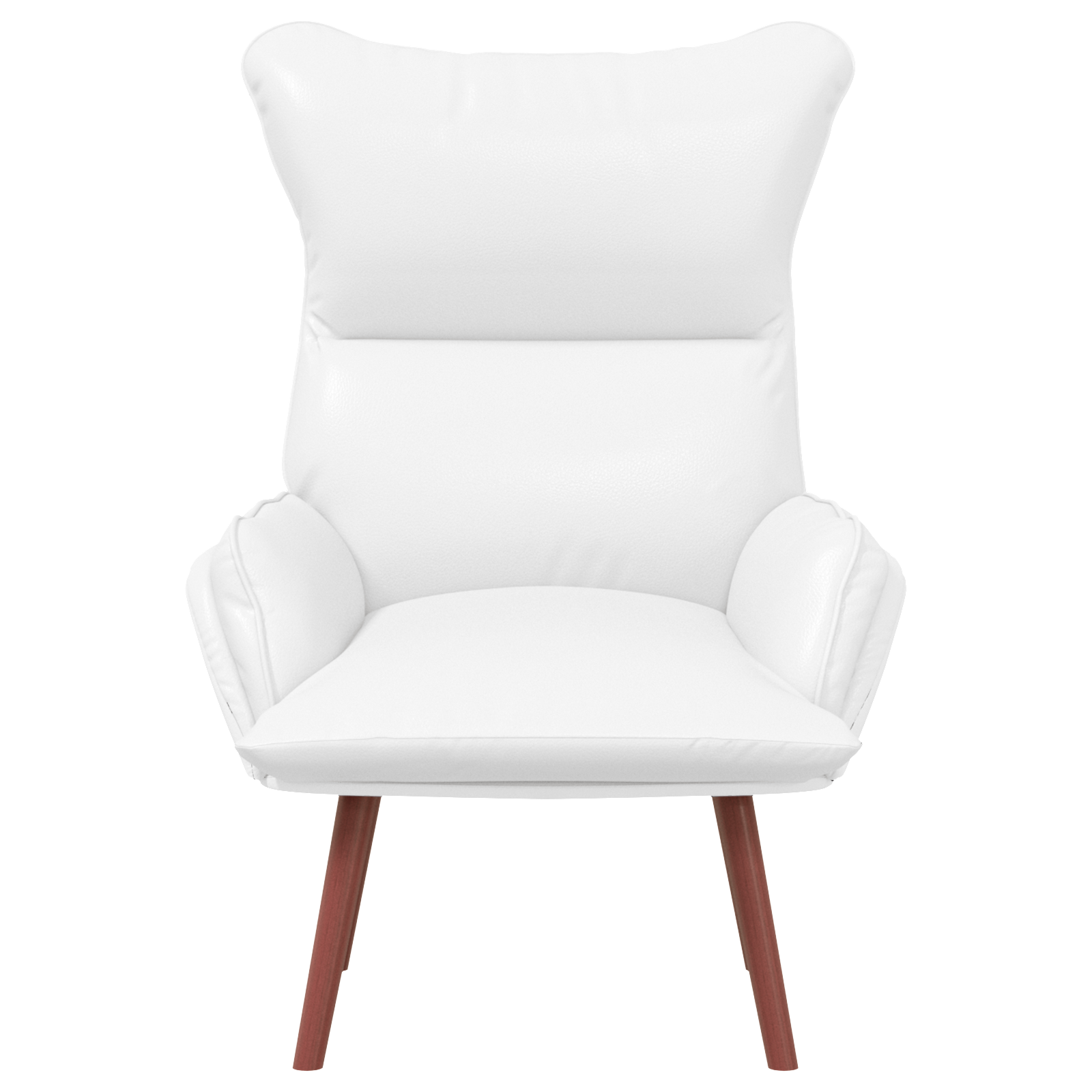 Relaxing Chair White Faux Leather - Image 4