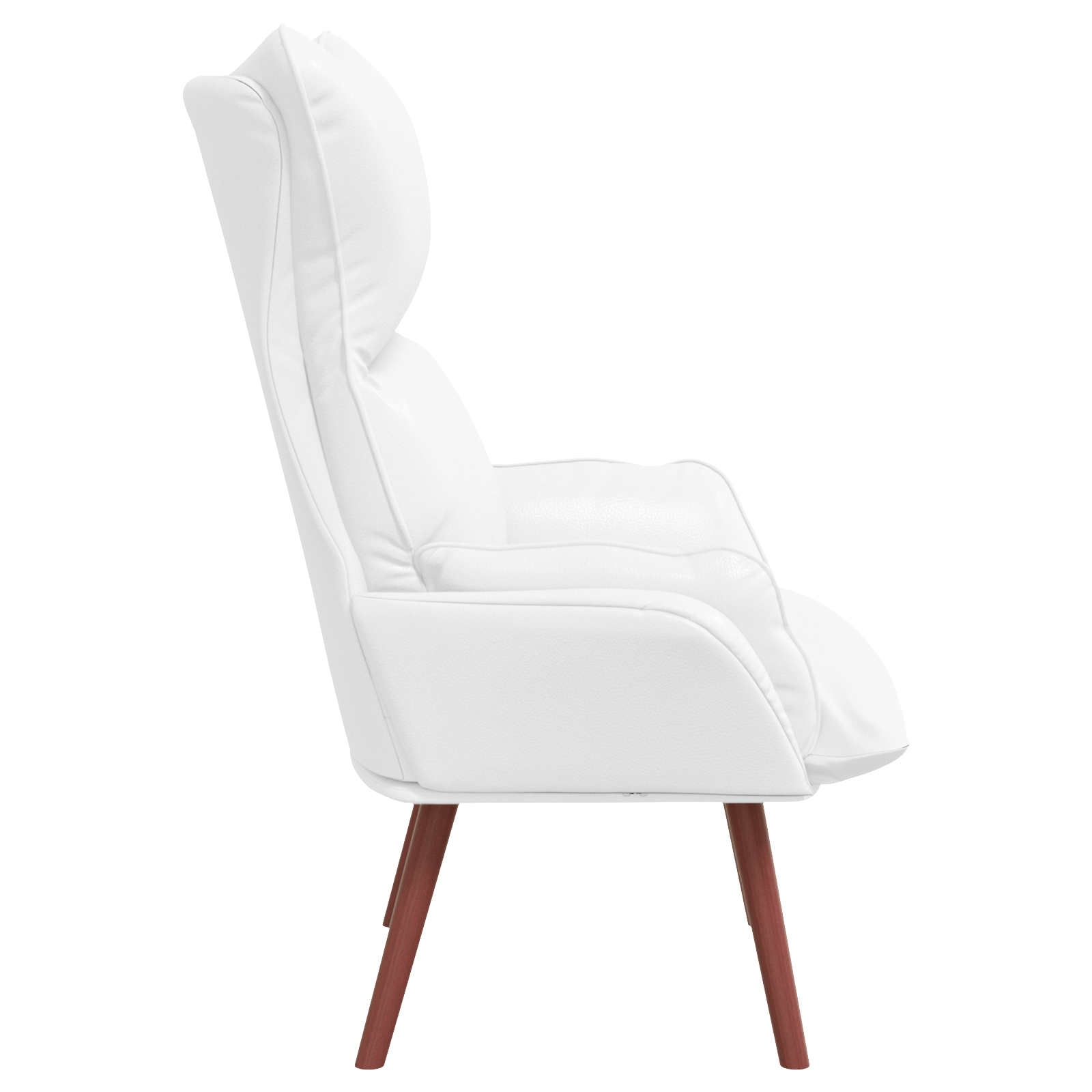 Relaxing Chair White Faux Leather - Image 5