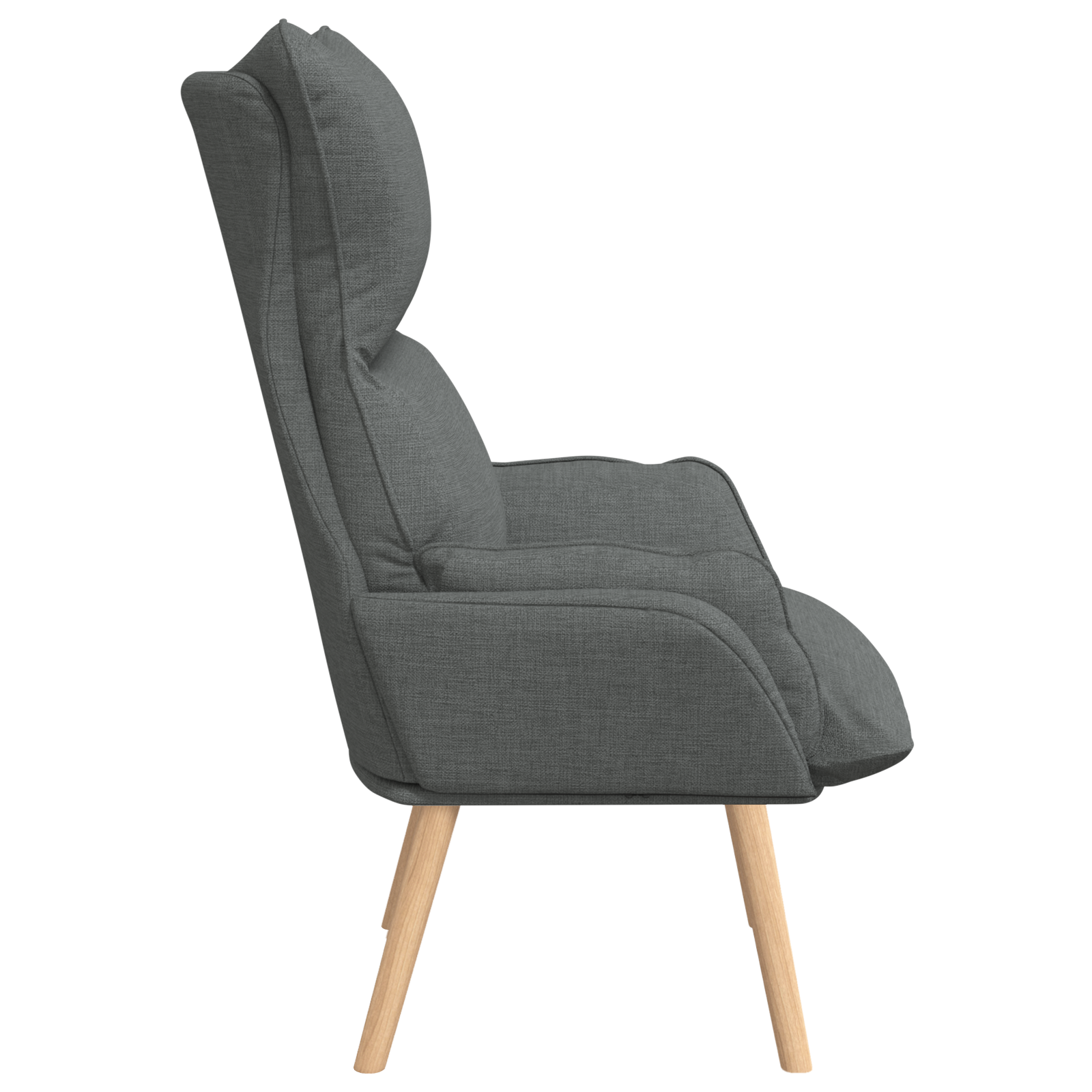 Relaxing Chair Dark Grey Fabric - Image 5