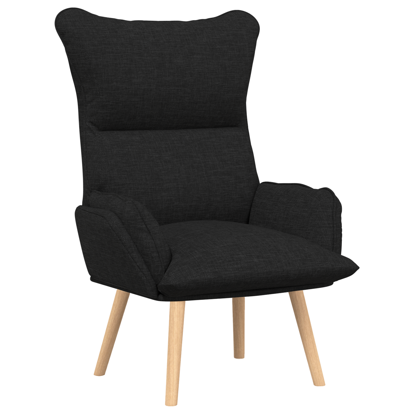 Relaxing Chair Black Fabric - Image 2
