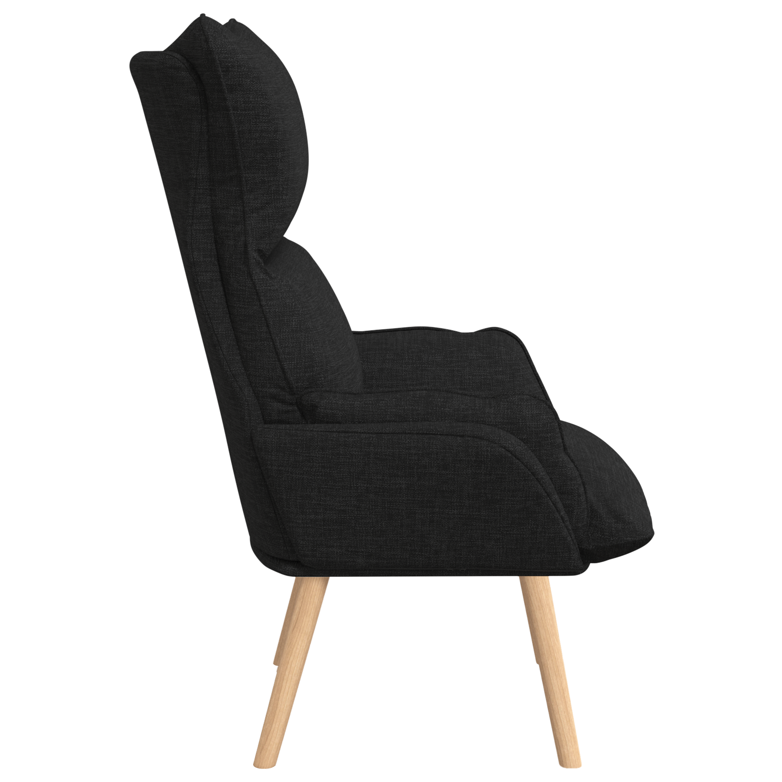 Relaxing Chair Black Fabric - Image 5