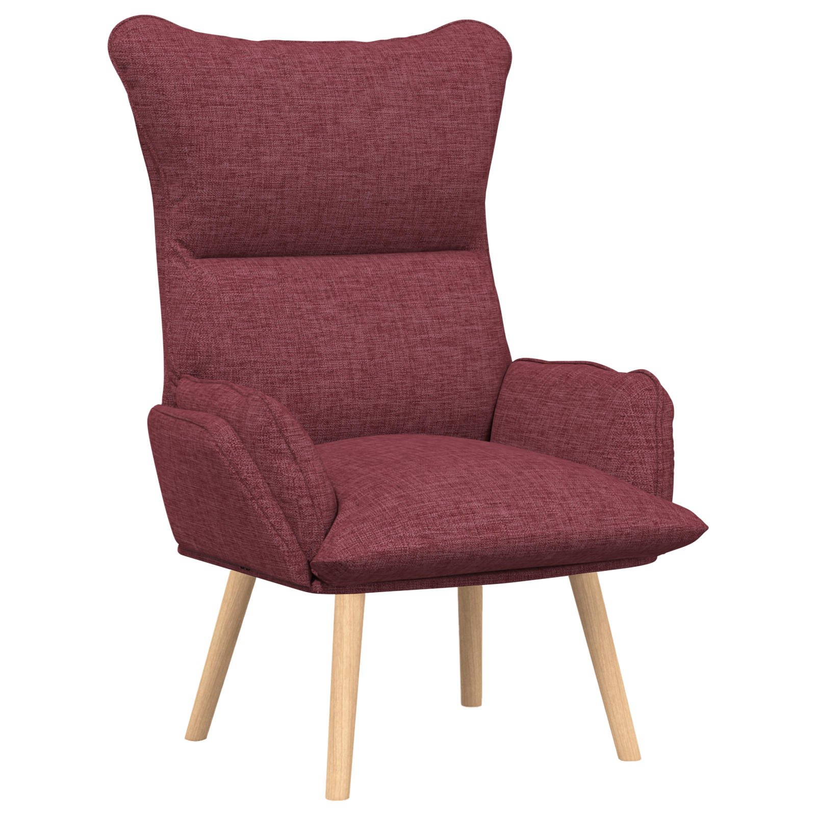Relaxing Chair Wine Red Fabric - Image 2