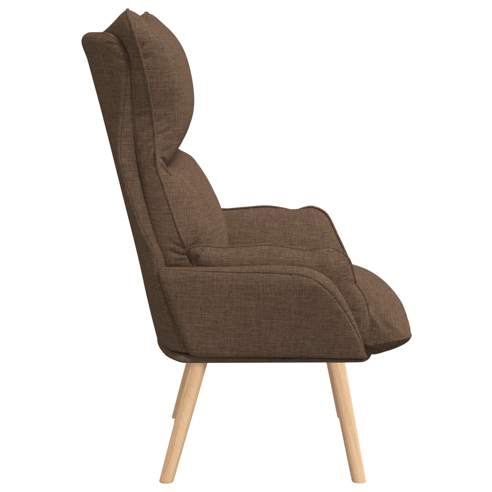 Relaxing Chair Brown Fabric - Image 5