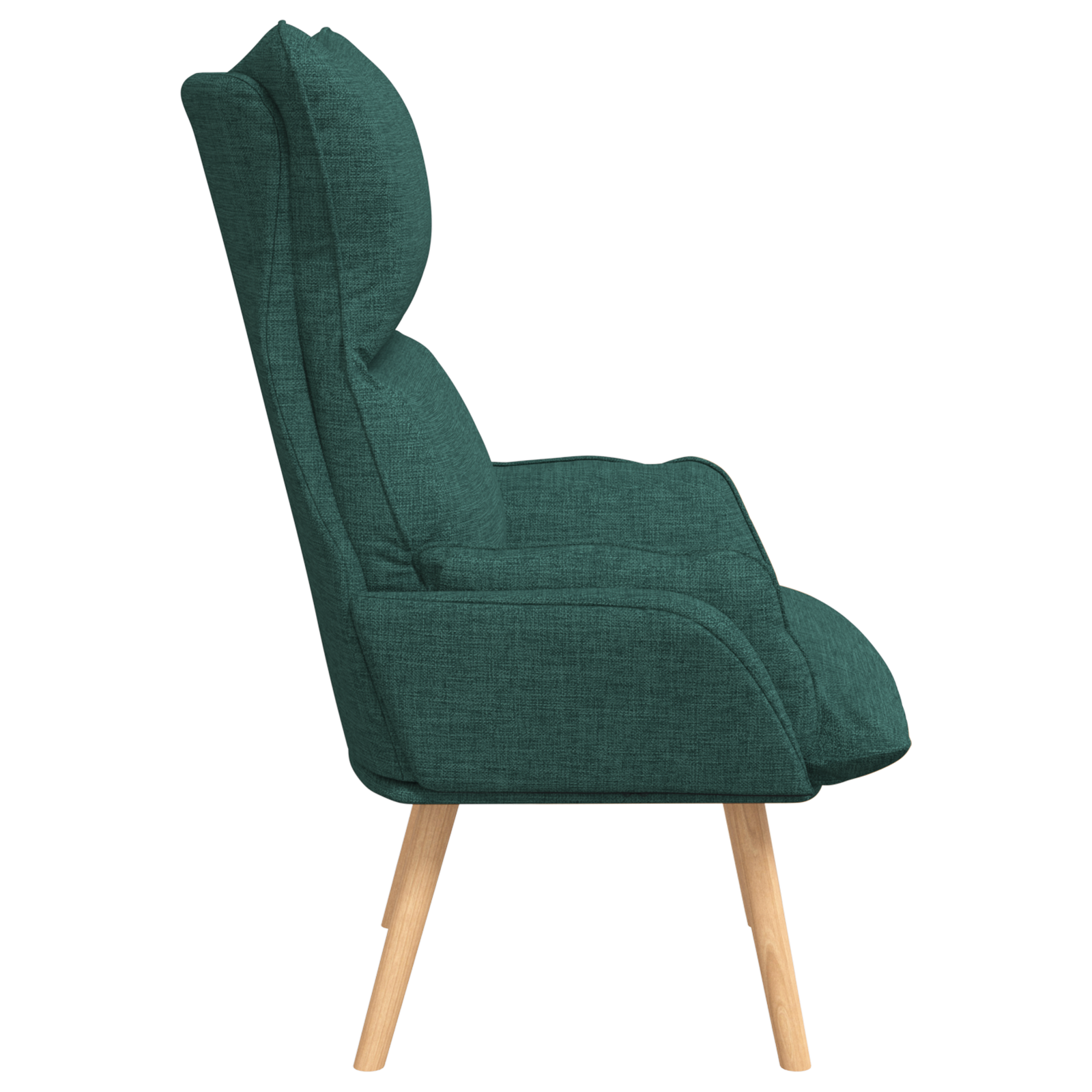Relaxing Chair Dark Green Fabric - Image 5