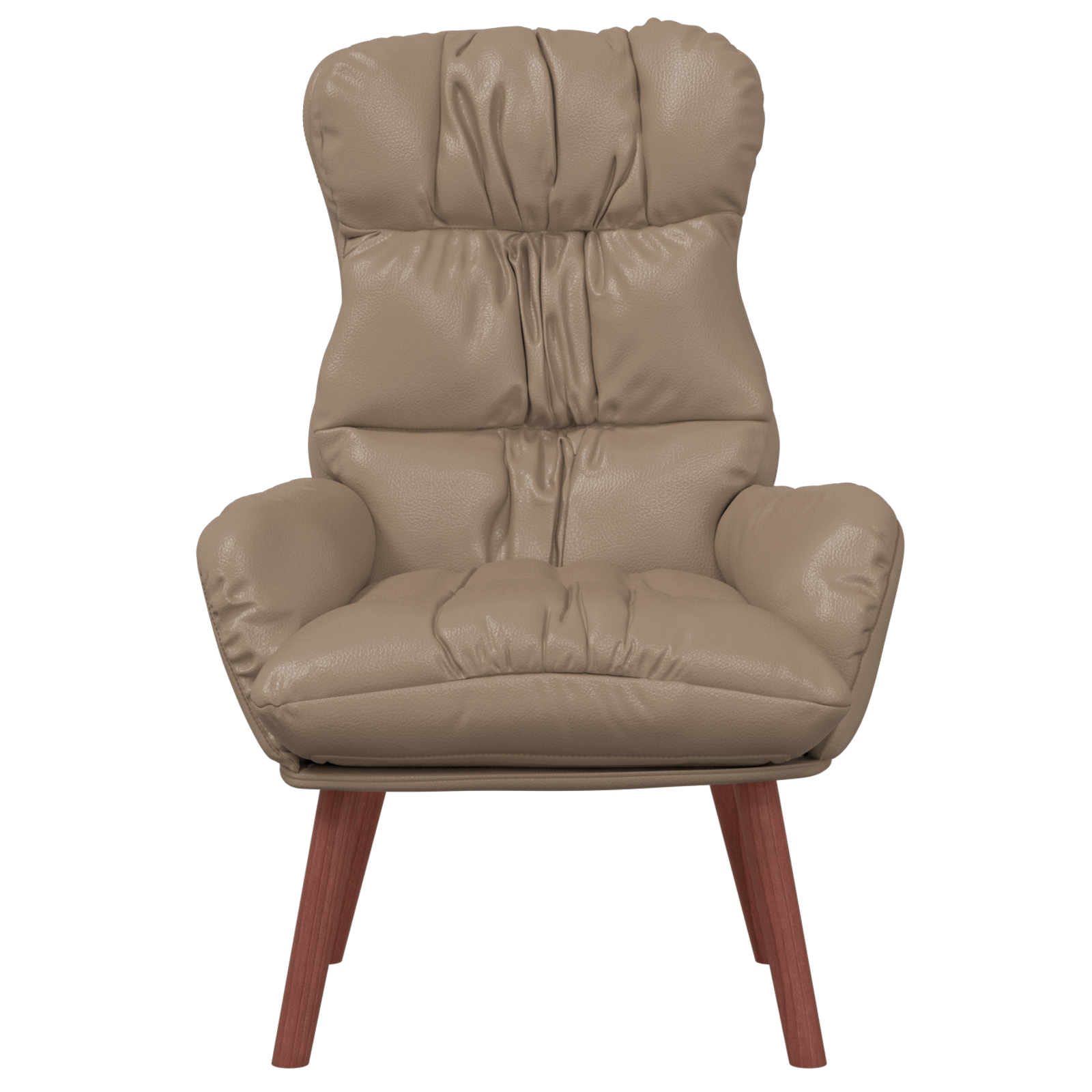 Relaxing Chair Cappuccino Faux Leather - Image 4