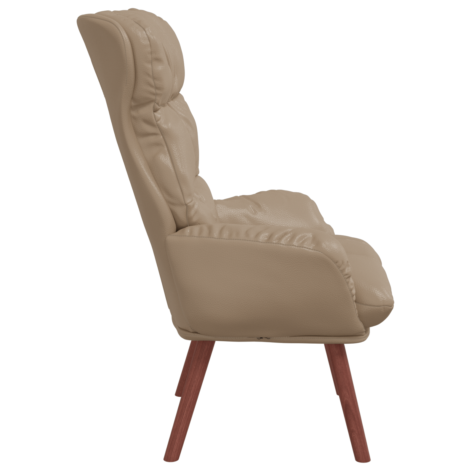 Relaxing Chair Cappuccino Faux Leather - Image 5