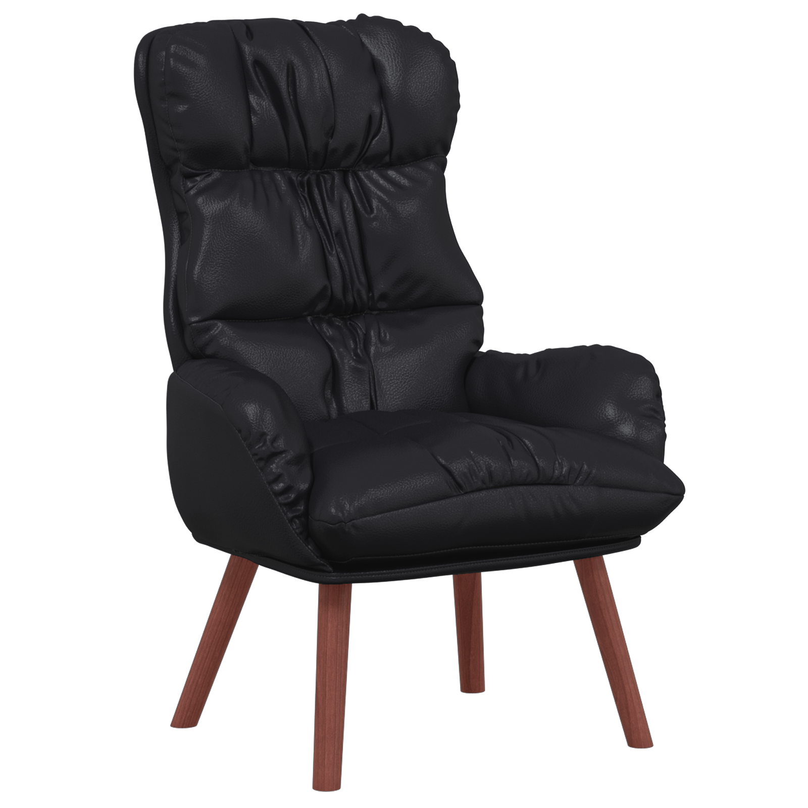 Relaxing Chair Black Faux Leather - Image 2