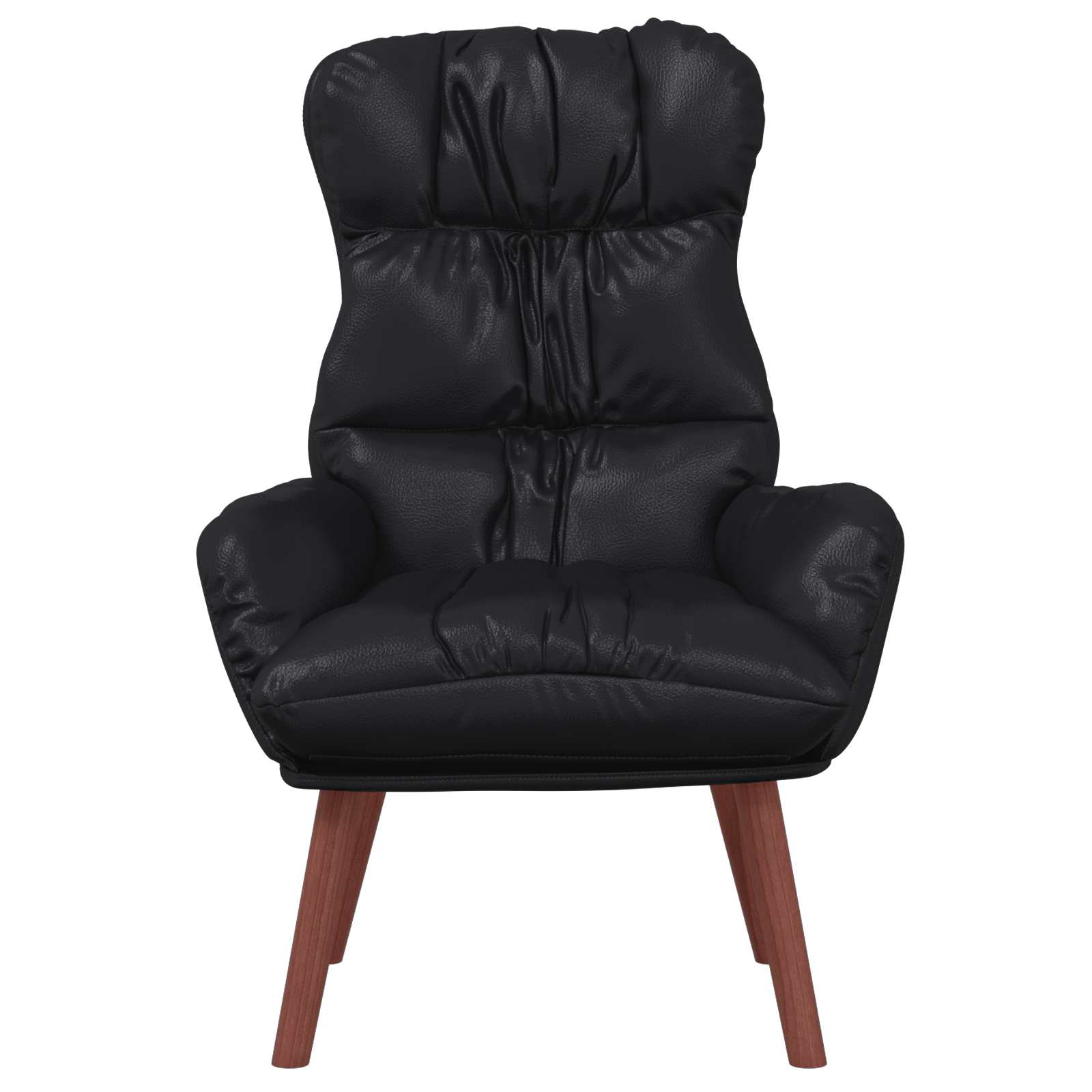 Relaxing Chair Black Faux Leather - Image 4