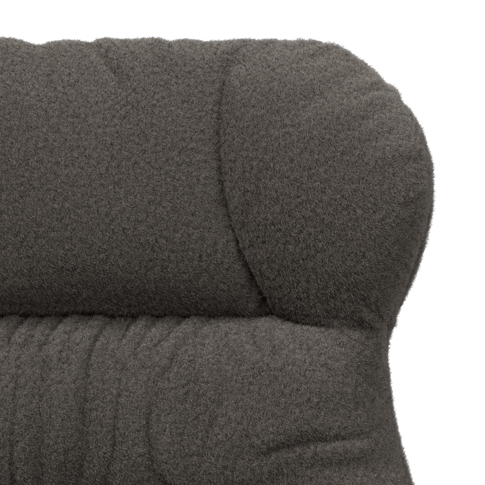 Relaxing Chair Dark Grey Curly Wool-like Fabric - Image 7