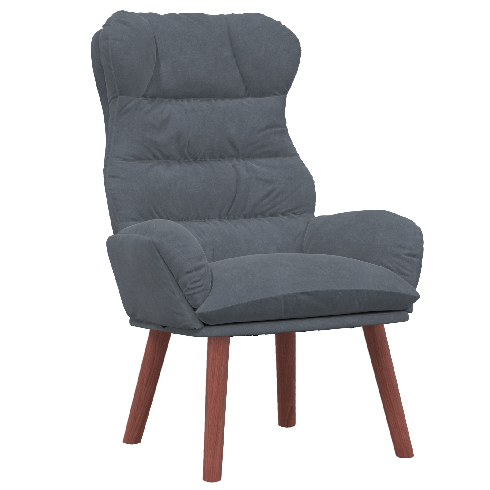 Relaxing Chair Dark Grey Velvet - Image 2