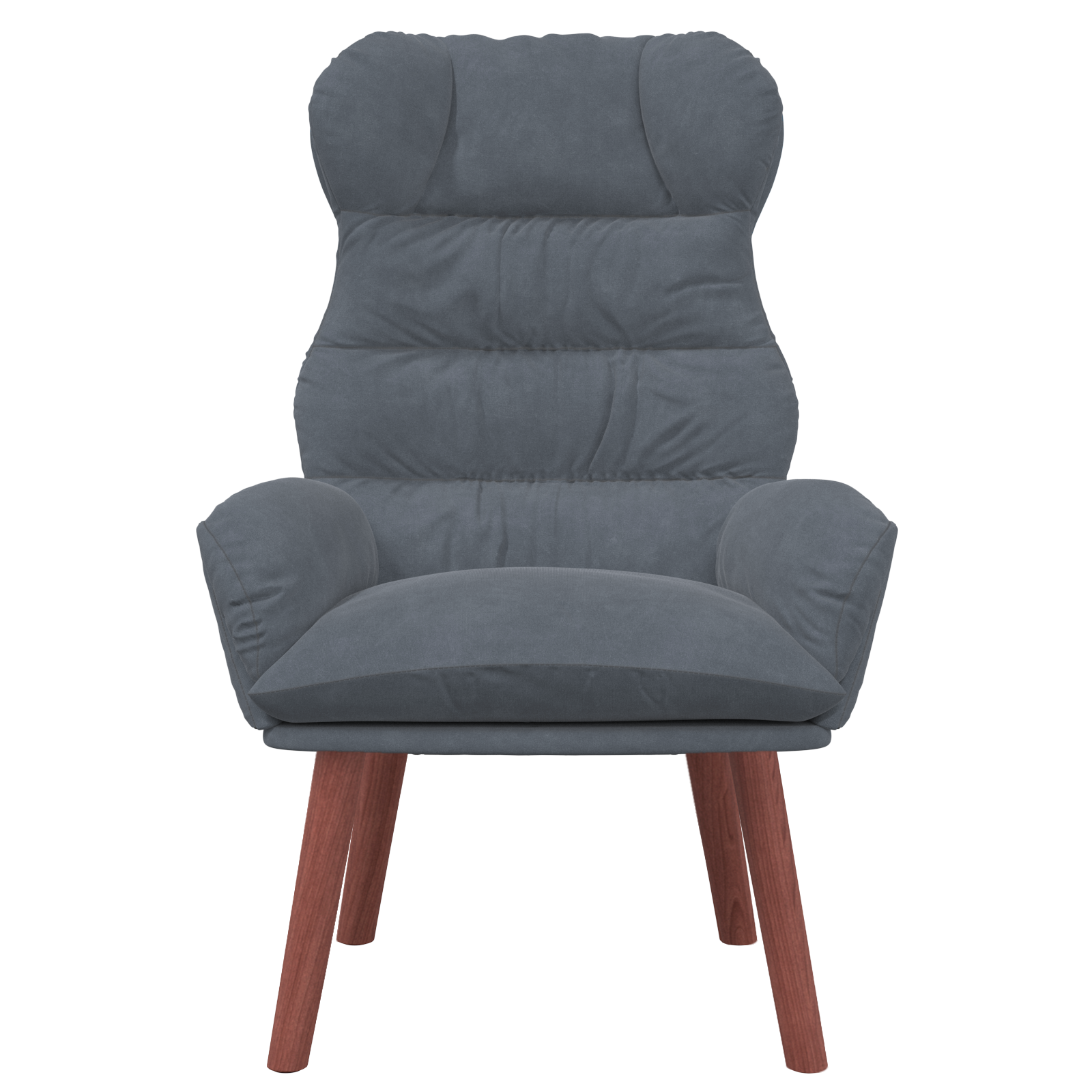 Relaxing Chair Dark Grey Velvet - Image 4