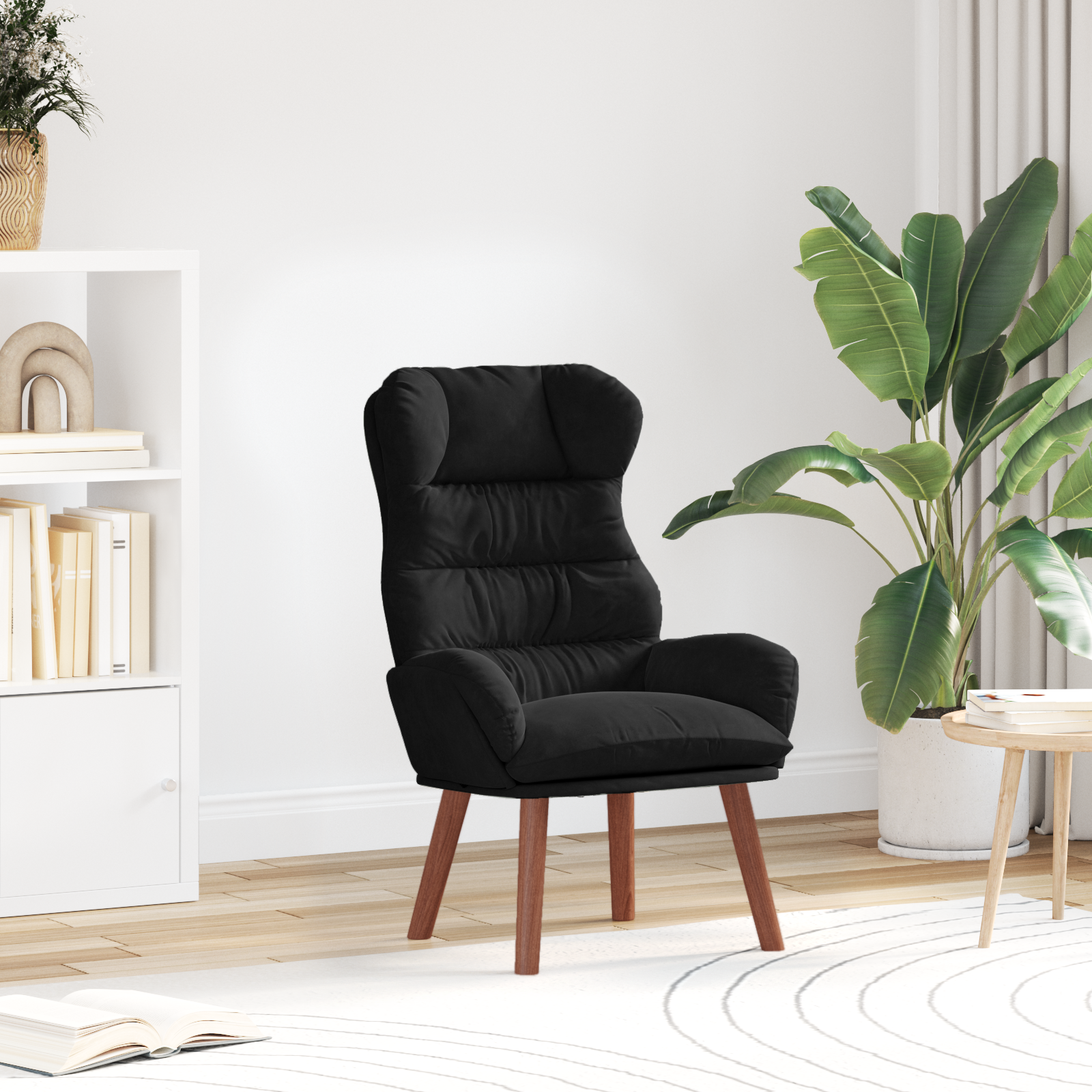 Relaxing Chair Black Velvet