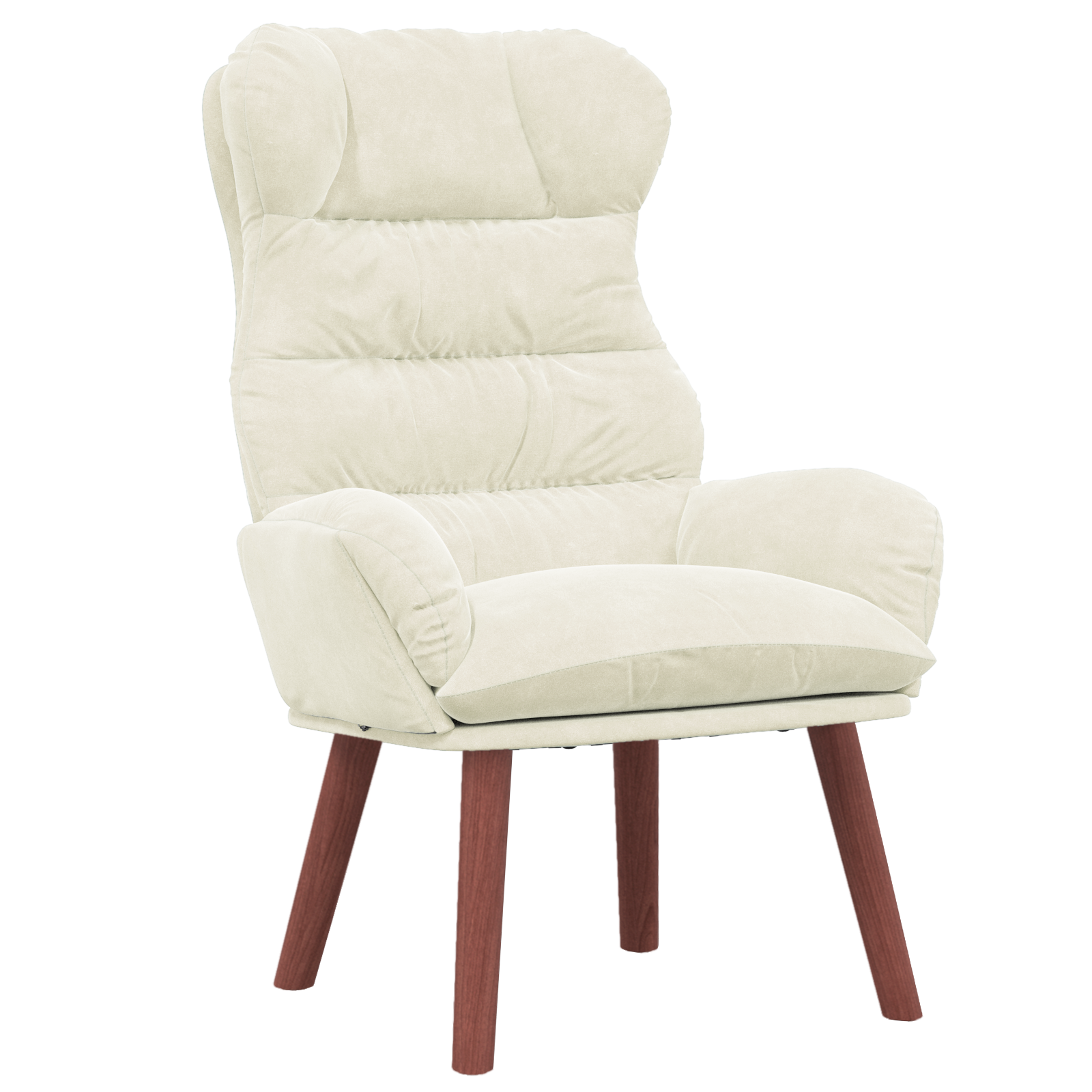 Relaxing Chair Cream Velvet - Image 2