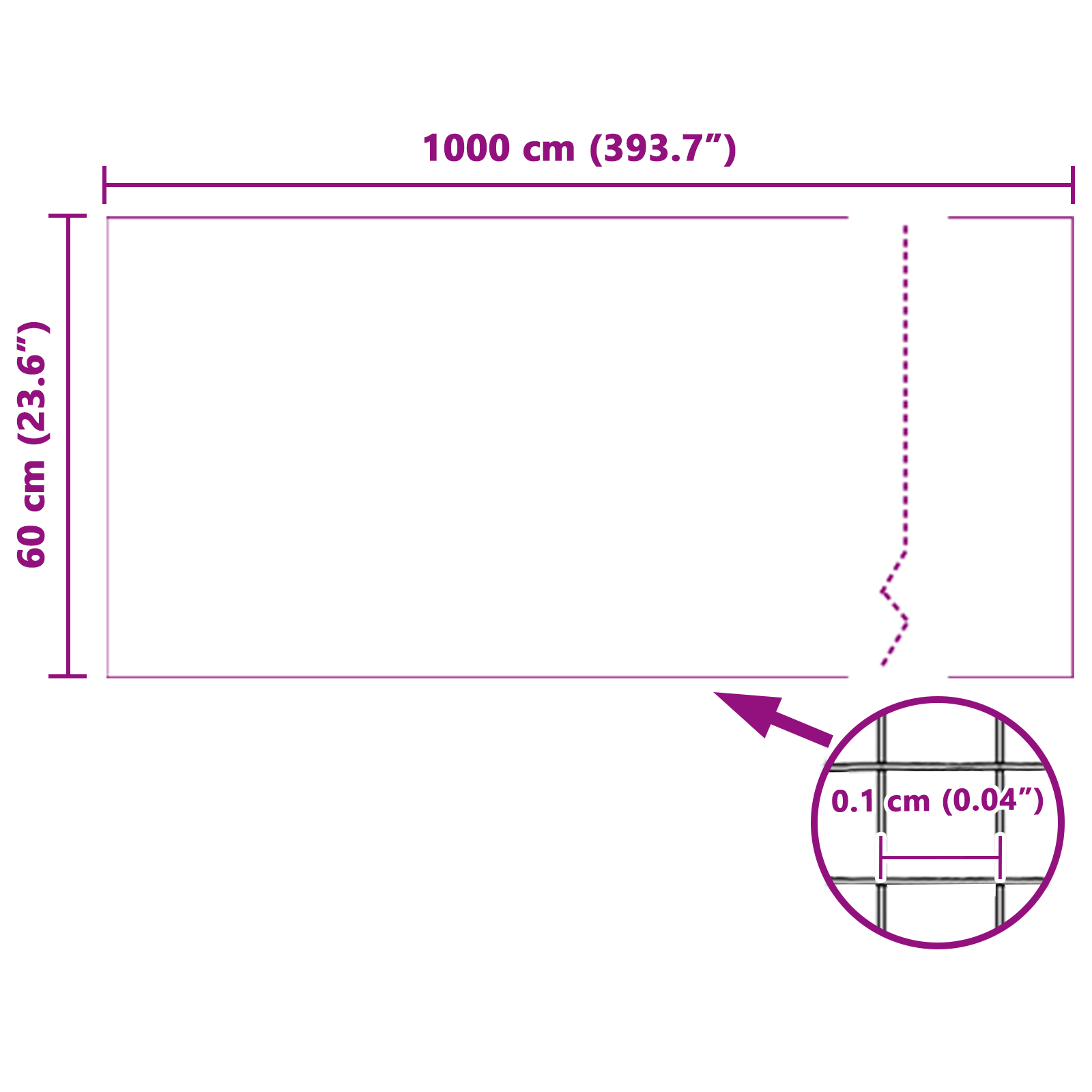 Insect Mesh Screen White 60x1000 cm Fibreglass - Image 8