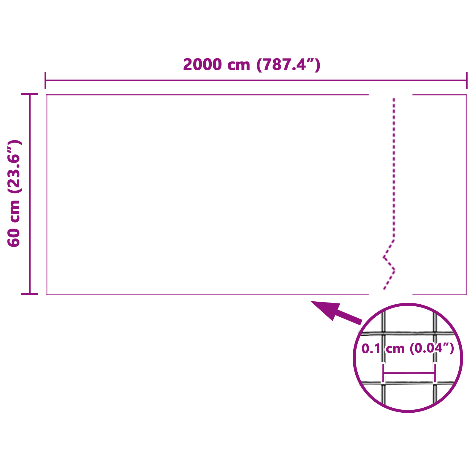 Insect Mesh Screen White 60x2000 cm Fibreglass - Image 8