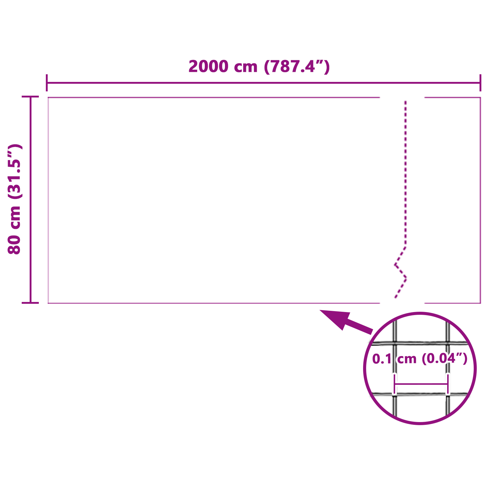 Insect Mesh Screen White 80x2000 cm Fibreglass - Image 8