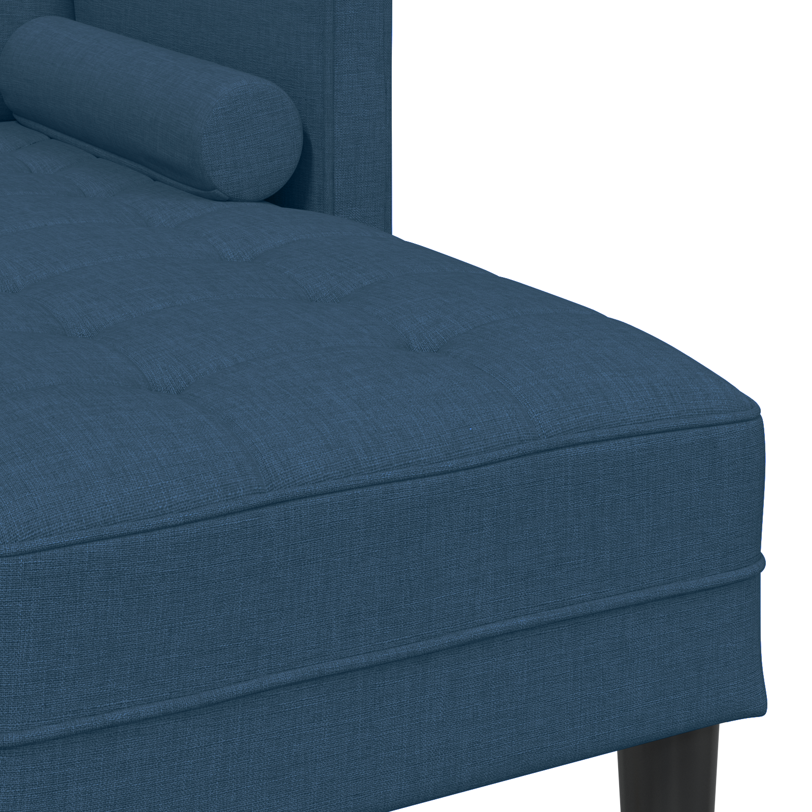 3-Seater L-Shaped Sofa Blue 160 cm Fabric - Image 7