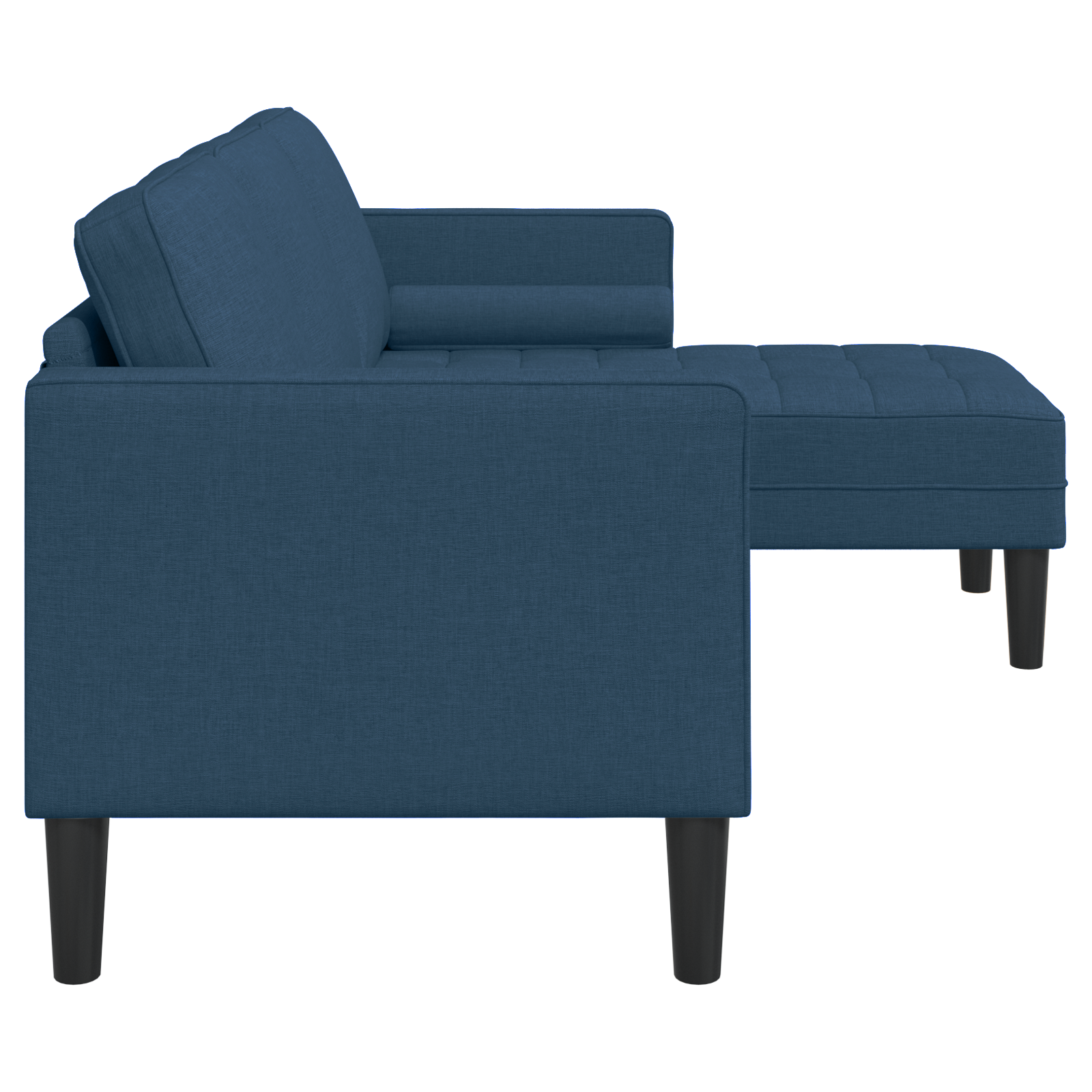 3-Seater L-Shaped Sofa Blue 160 cm Fabric - Image 6