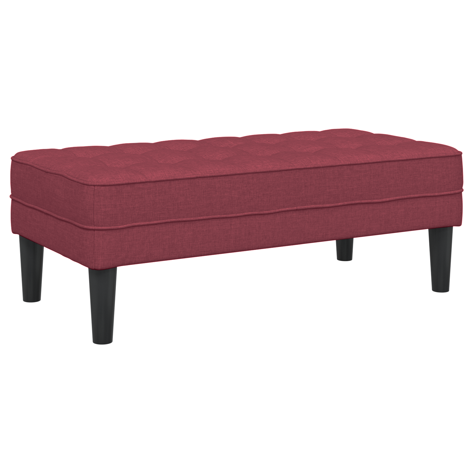 Bench Wine Red 113x57x39 cm Fabric - Image 4
