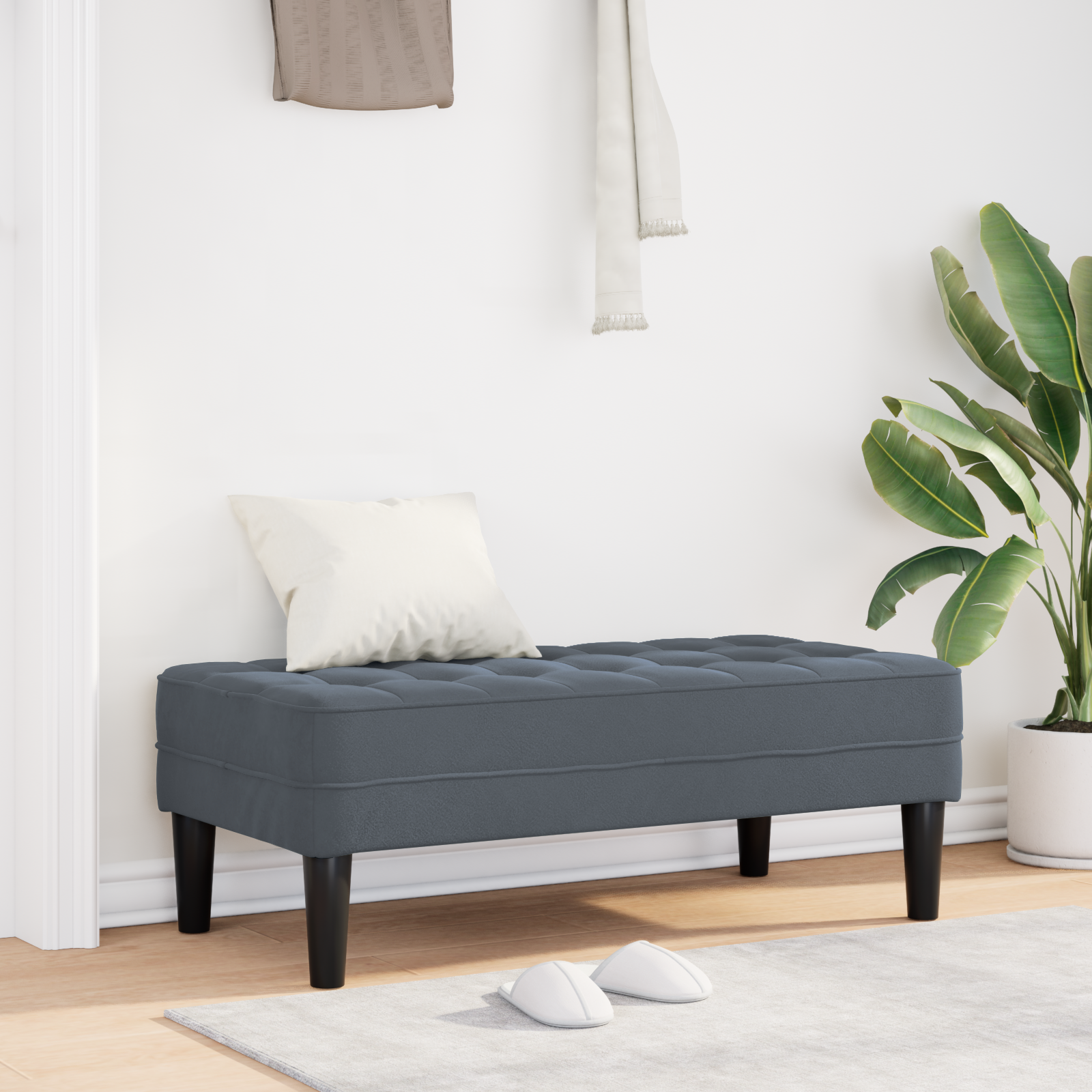suolas Tamsiai pilkas 113 cm Aksomas