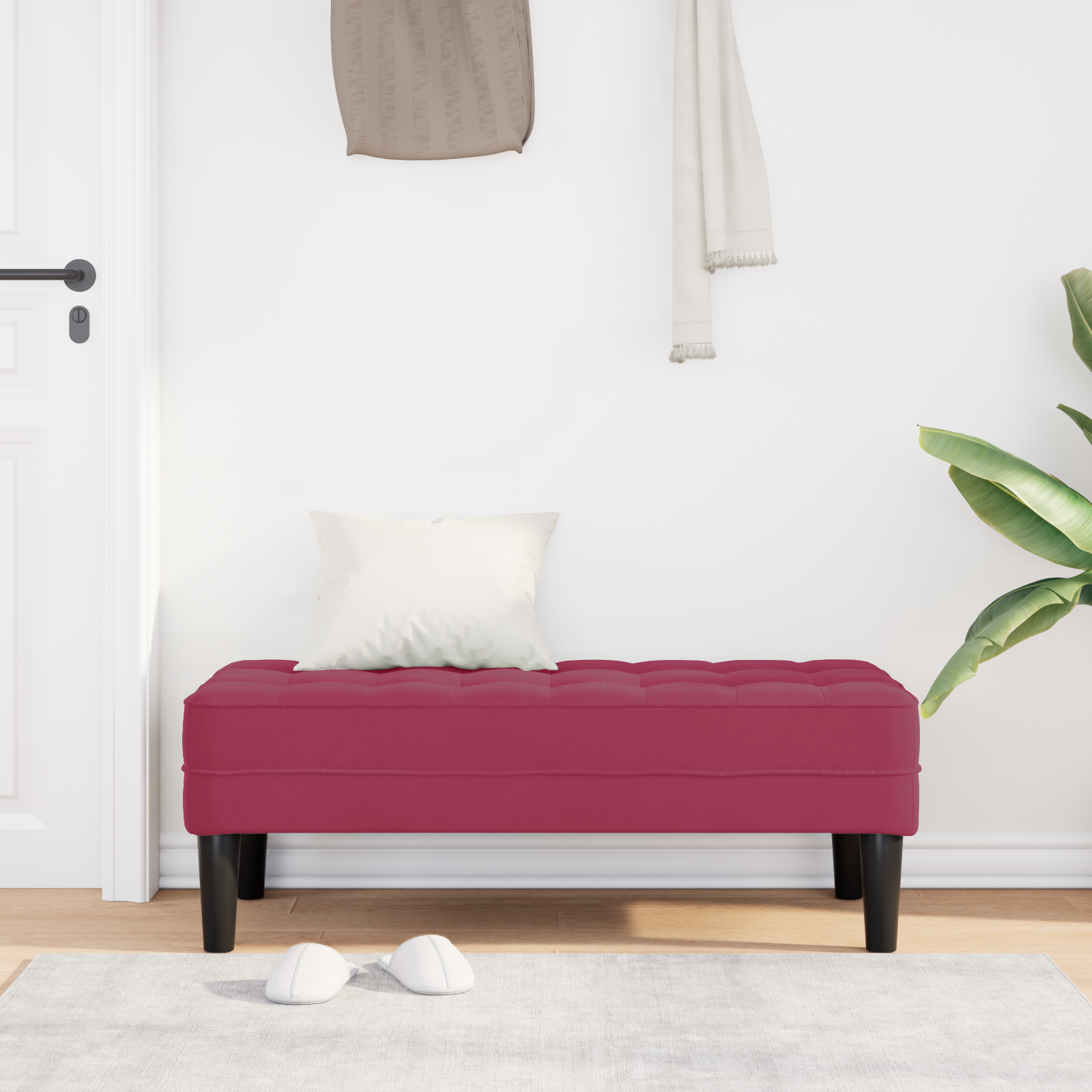 Thumbnail - vidaXL Bank Weinrot 113x57x39 cm Samt