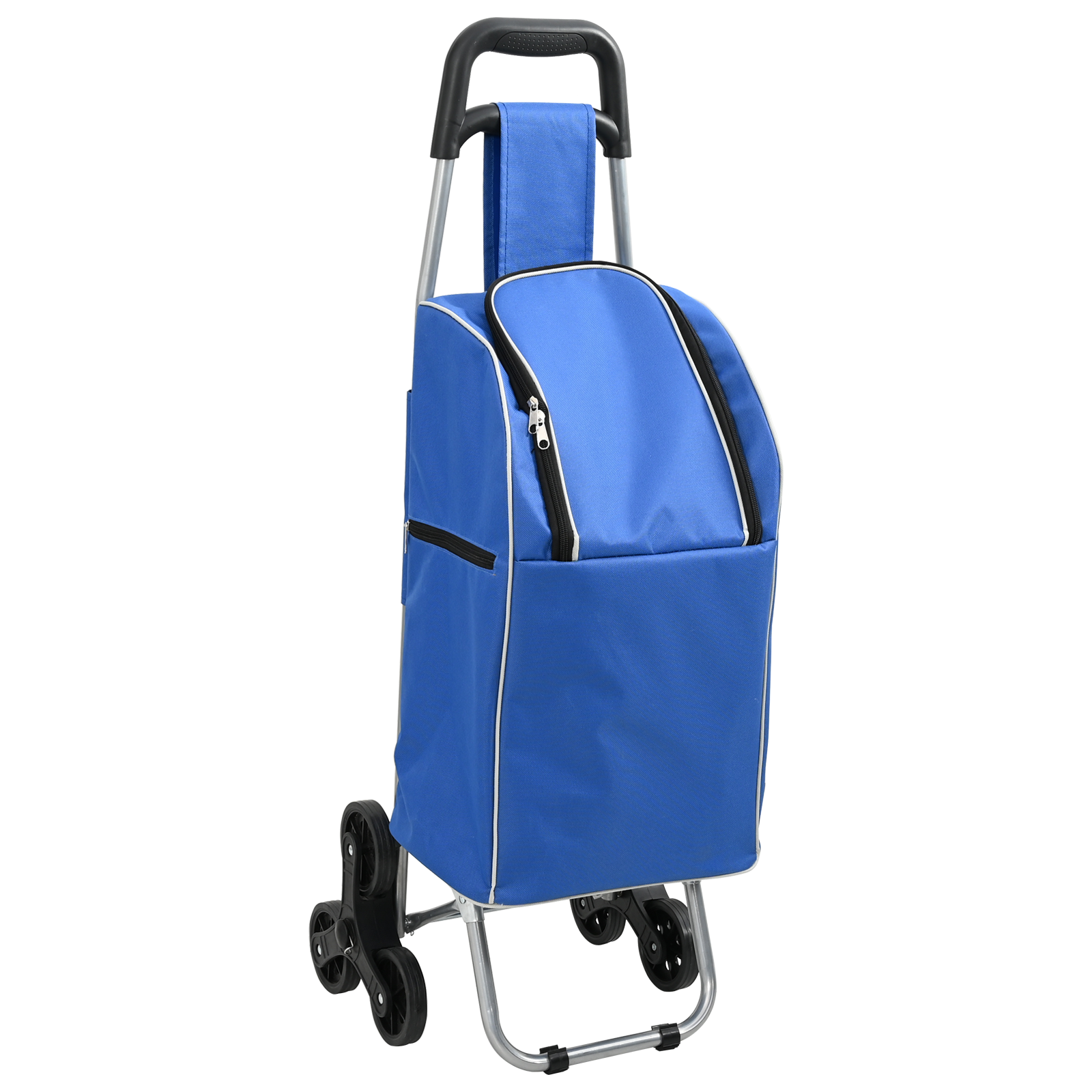 Thumbnail - vidaXL Einkaufstrolley mit Treppensteiger Blau 38 L