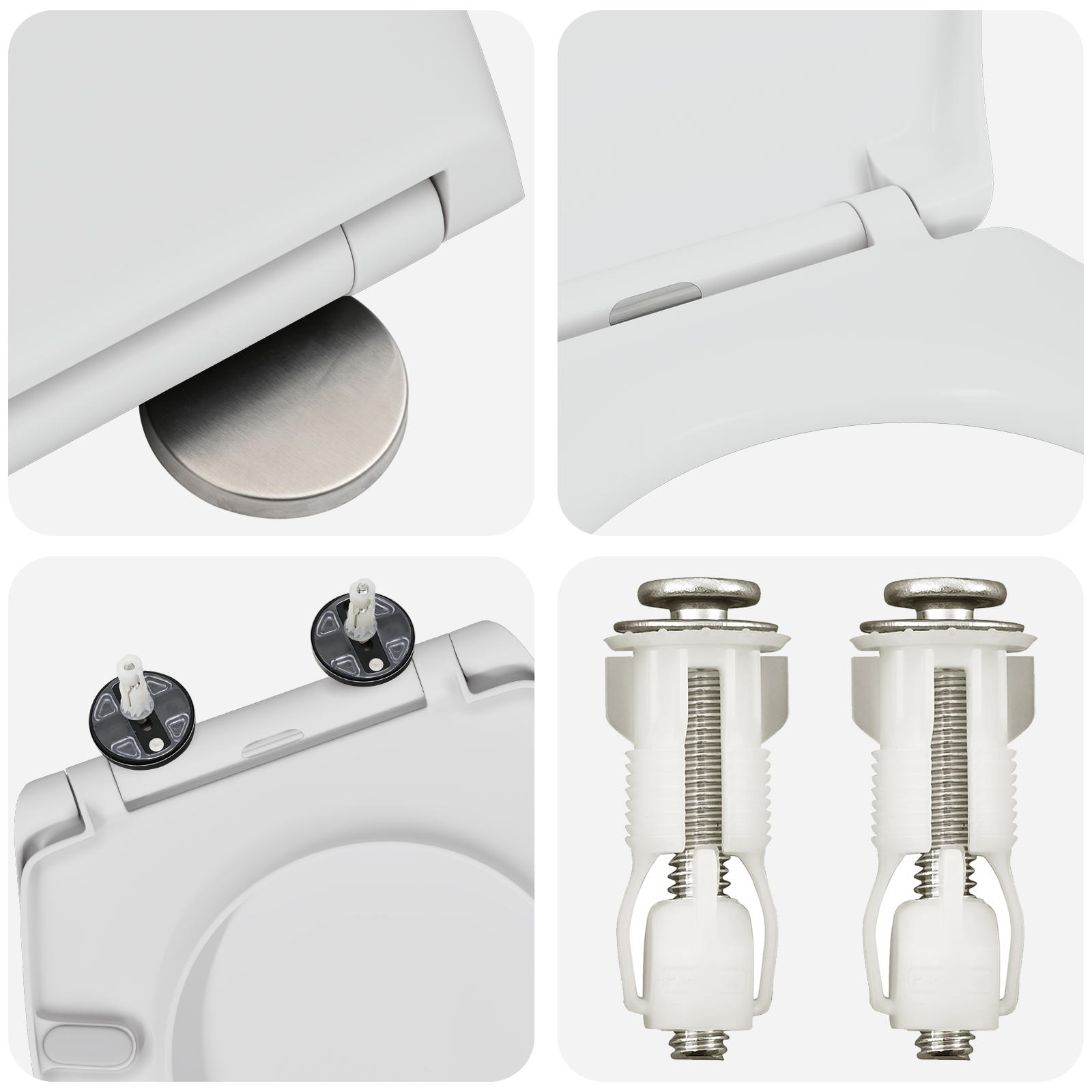 Quick Release Toilet Seat with Soft Close Duroplast White - Image 9