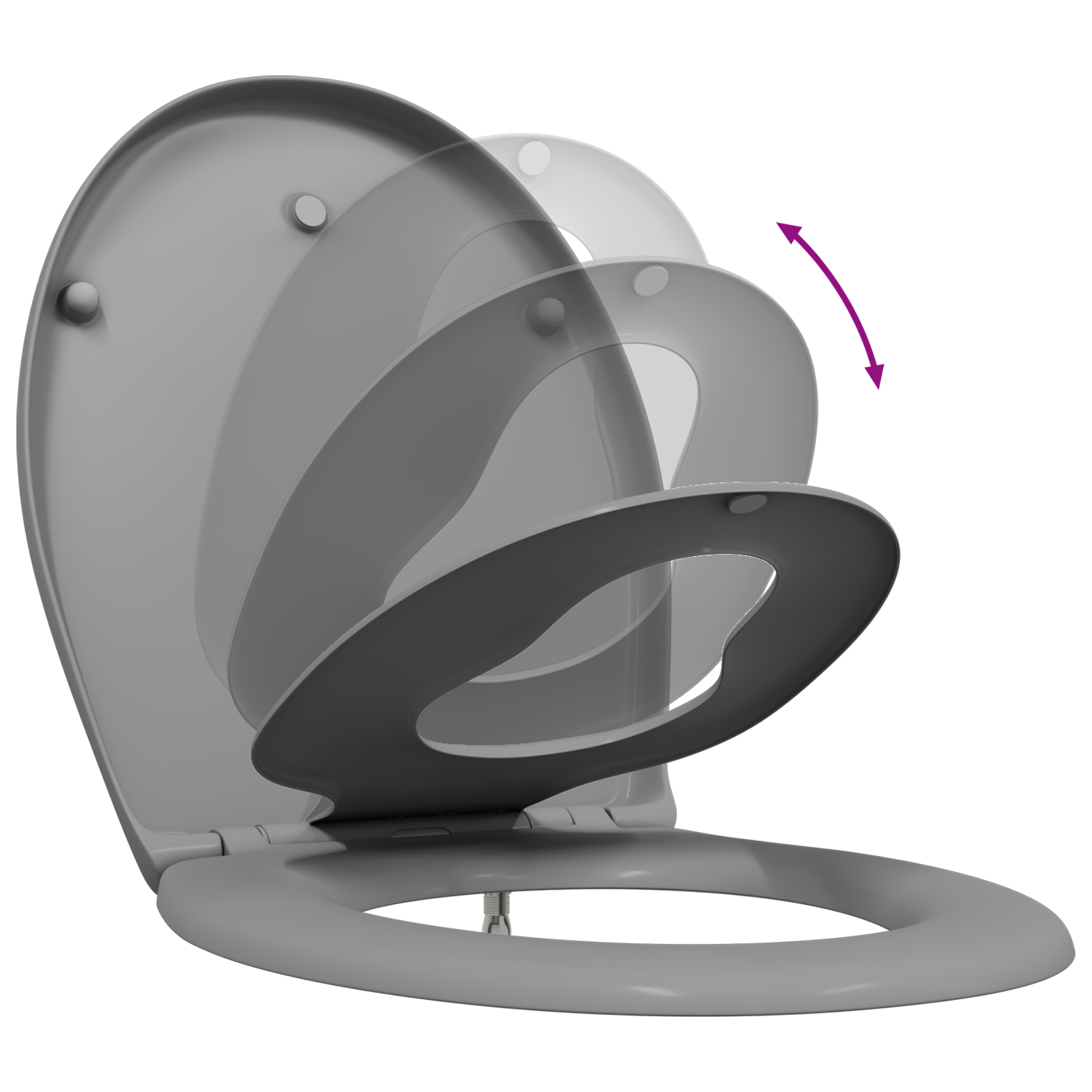 Family Toilet Seat with Child Seat Quick Release Duroplast - Image 11