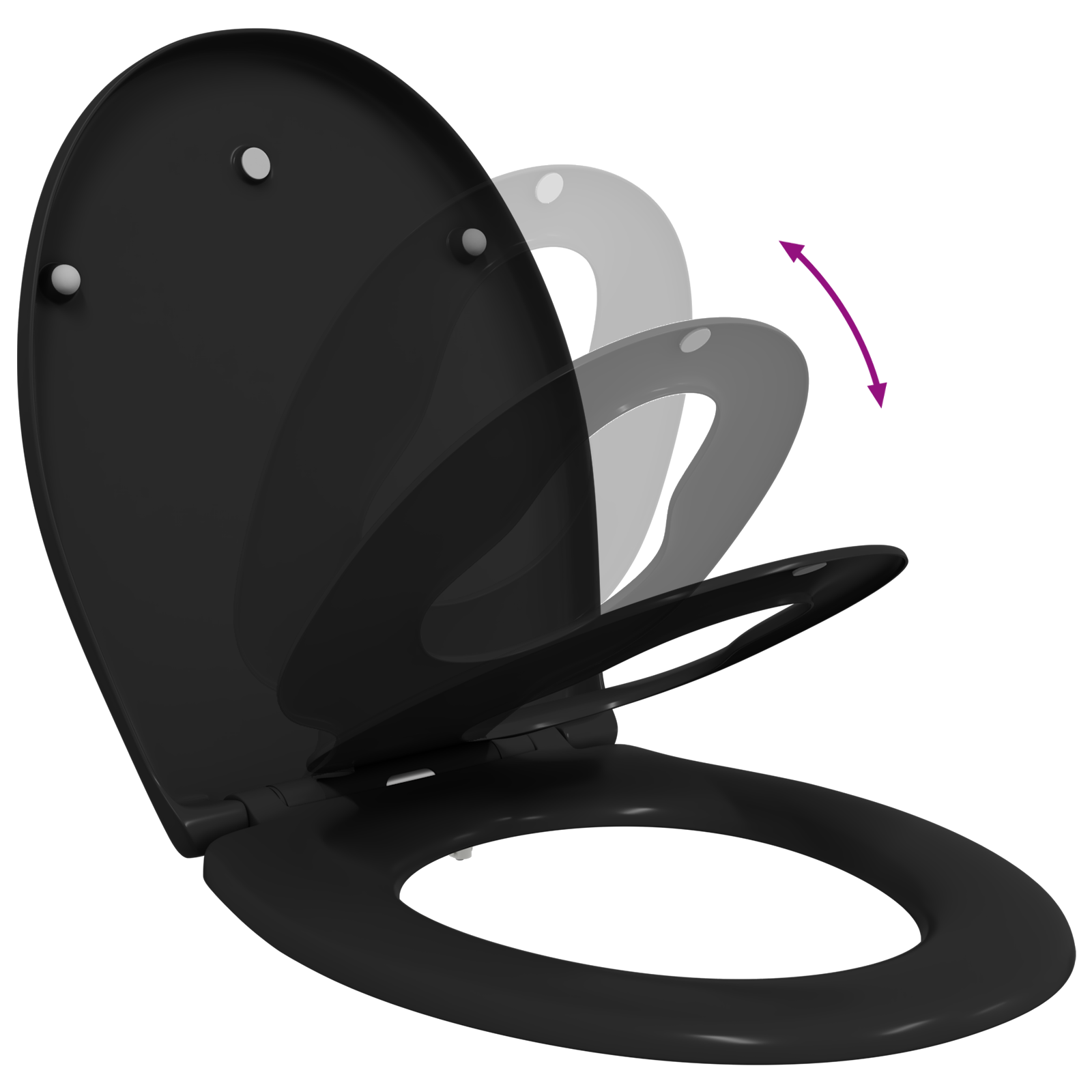 Family Toilet Seat with Child Seat Quick Release Duroplast - Image 11