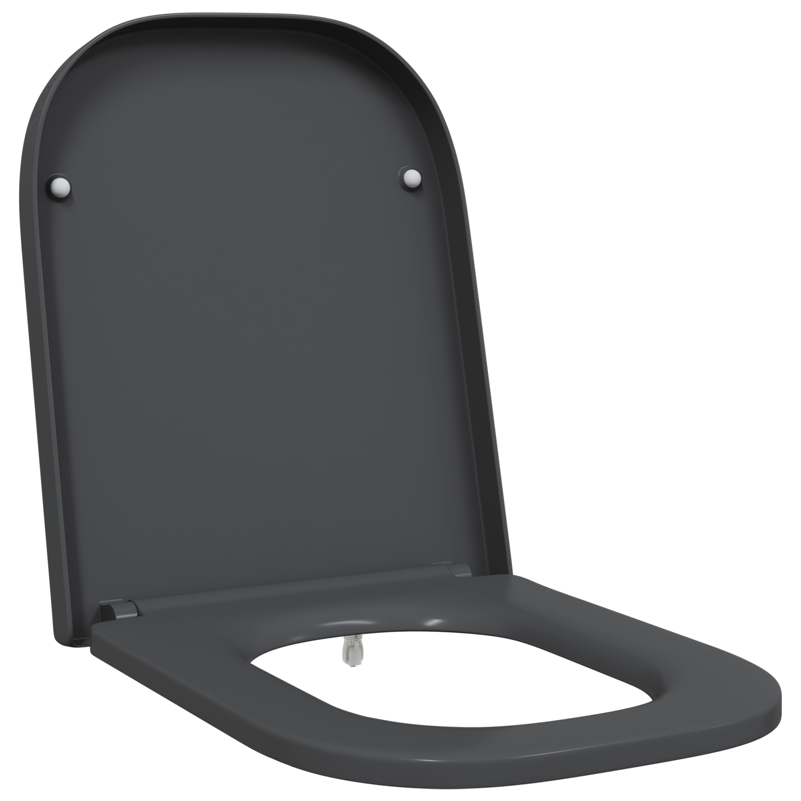 Quick Release Toilet Seat with Soft Close Duroplast Anthracite - Image 2