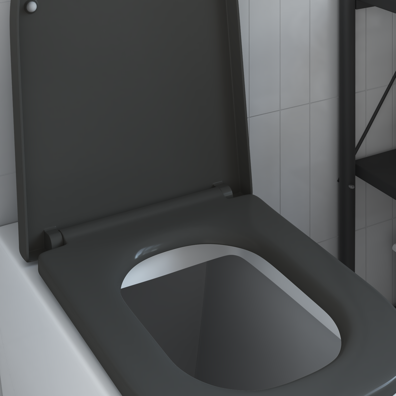 Quick Release Toilet Seat with Soft Close Duroplast Anthracite - Image 4
