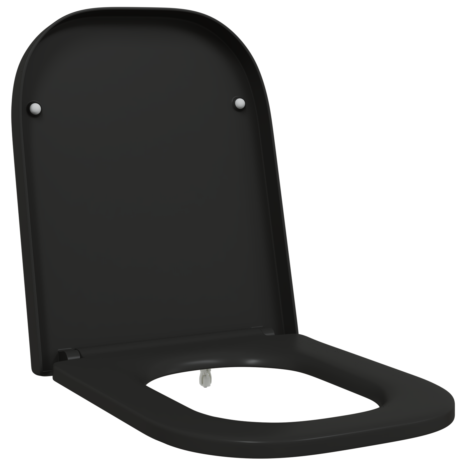 Quick Release Toilet Seat with Soft Close Duroplast Black - Image 2