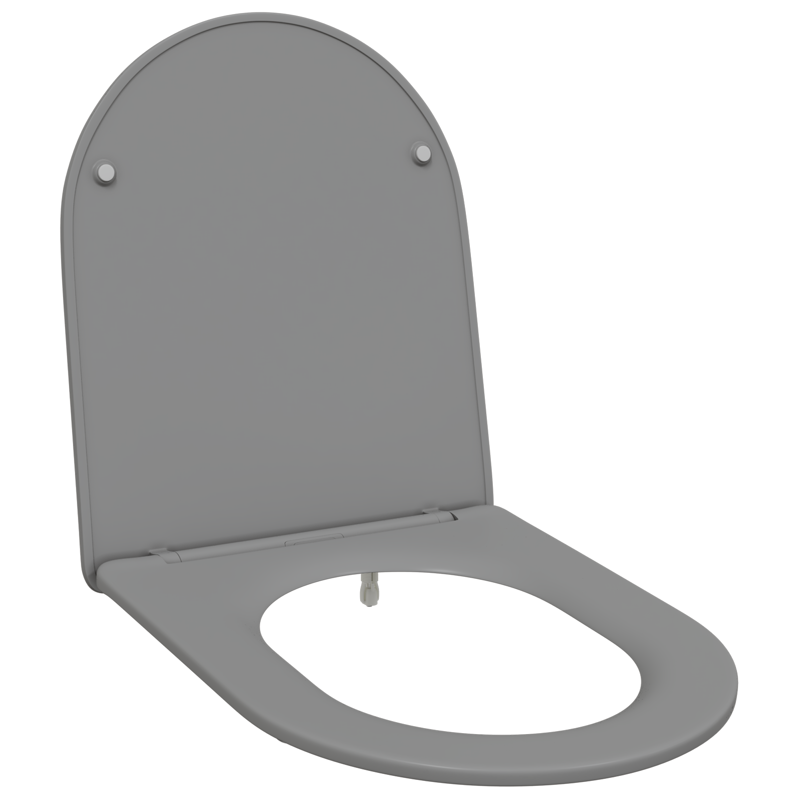 Quick Release Toilet Seat with Soft Close Duroplast Grey - Image 2
