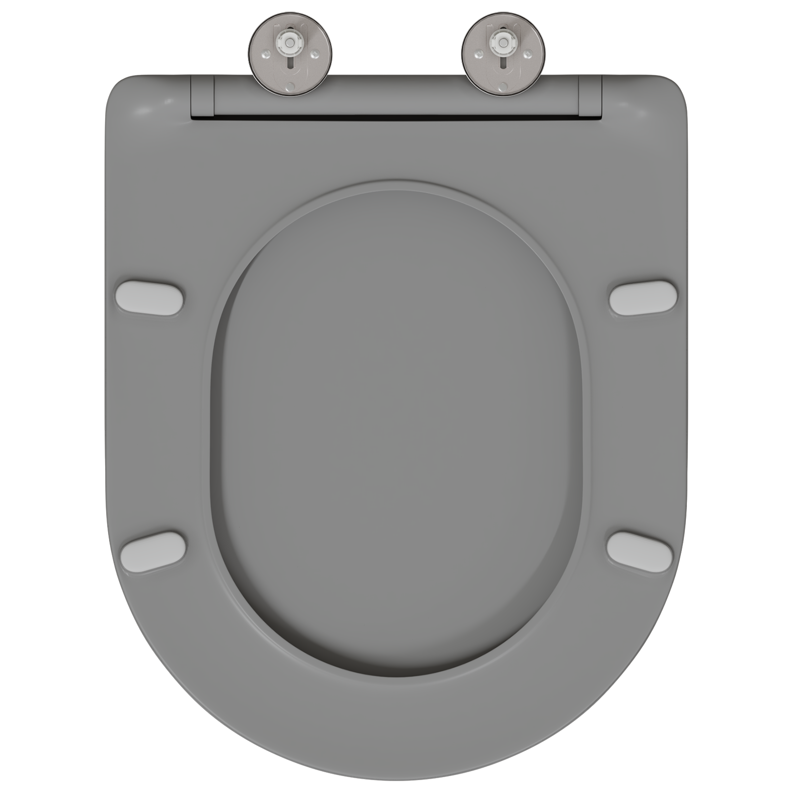Quick Release Toilet Seat with Soft Close Duroplast Grey - Image 5