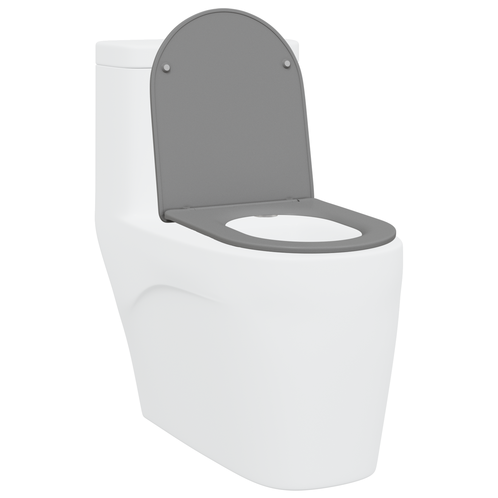 Quick Release Toilet Seat with Soft Close Duroplast Grey - Image 3