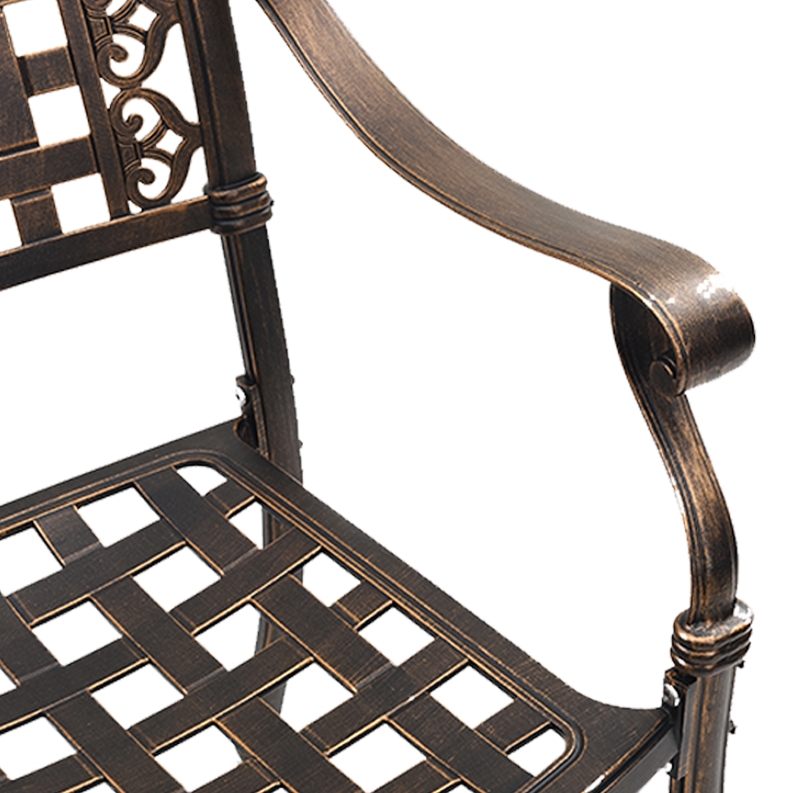 Garden Chairs 2 pcs Bronze Cast Aluminium - Image 8