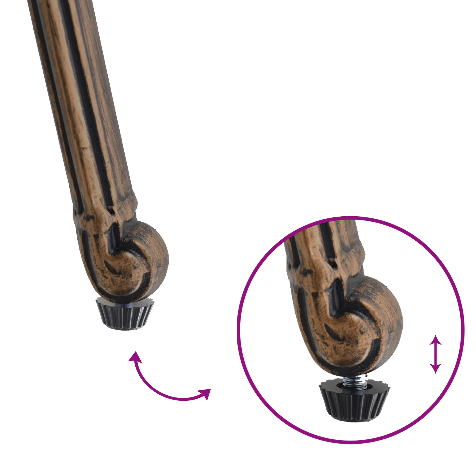 Garden Chairs 2 pcs Bronze Cast Aluminium - Image 9