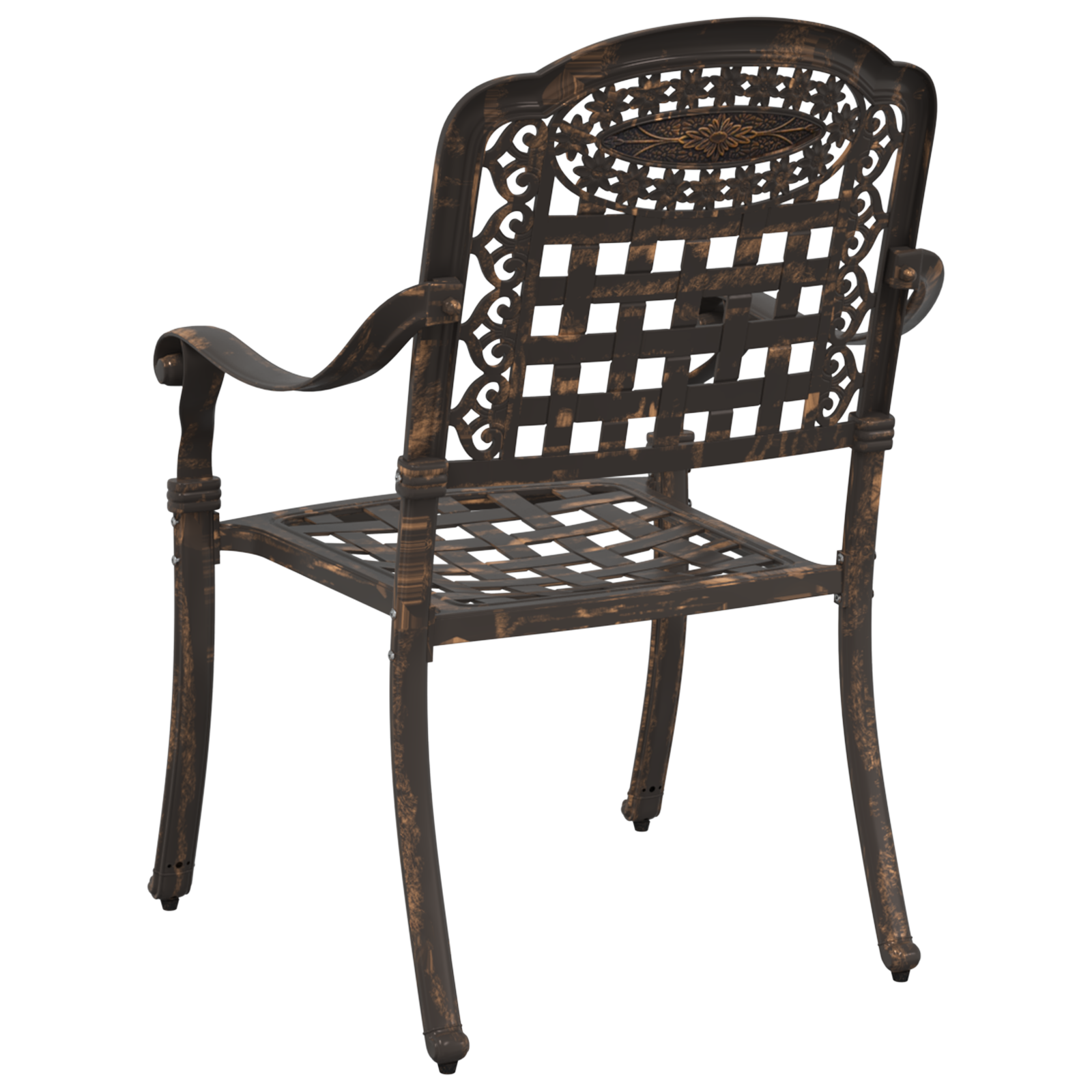 Garden Chairs 2 pcs Bronze Cast Aluminium - Image 6