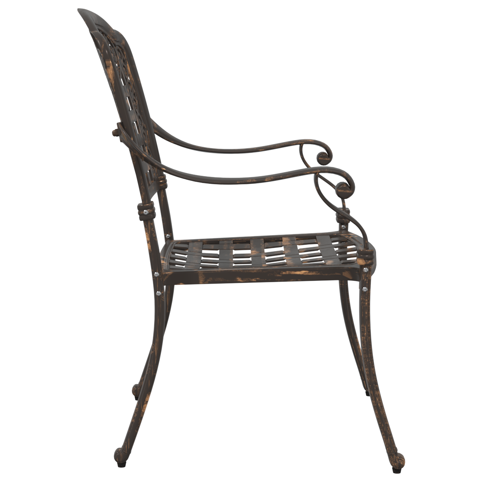 Garden Chairs 2 pcs Bronze Cast Aluminium - Image 5